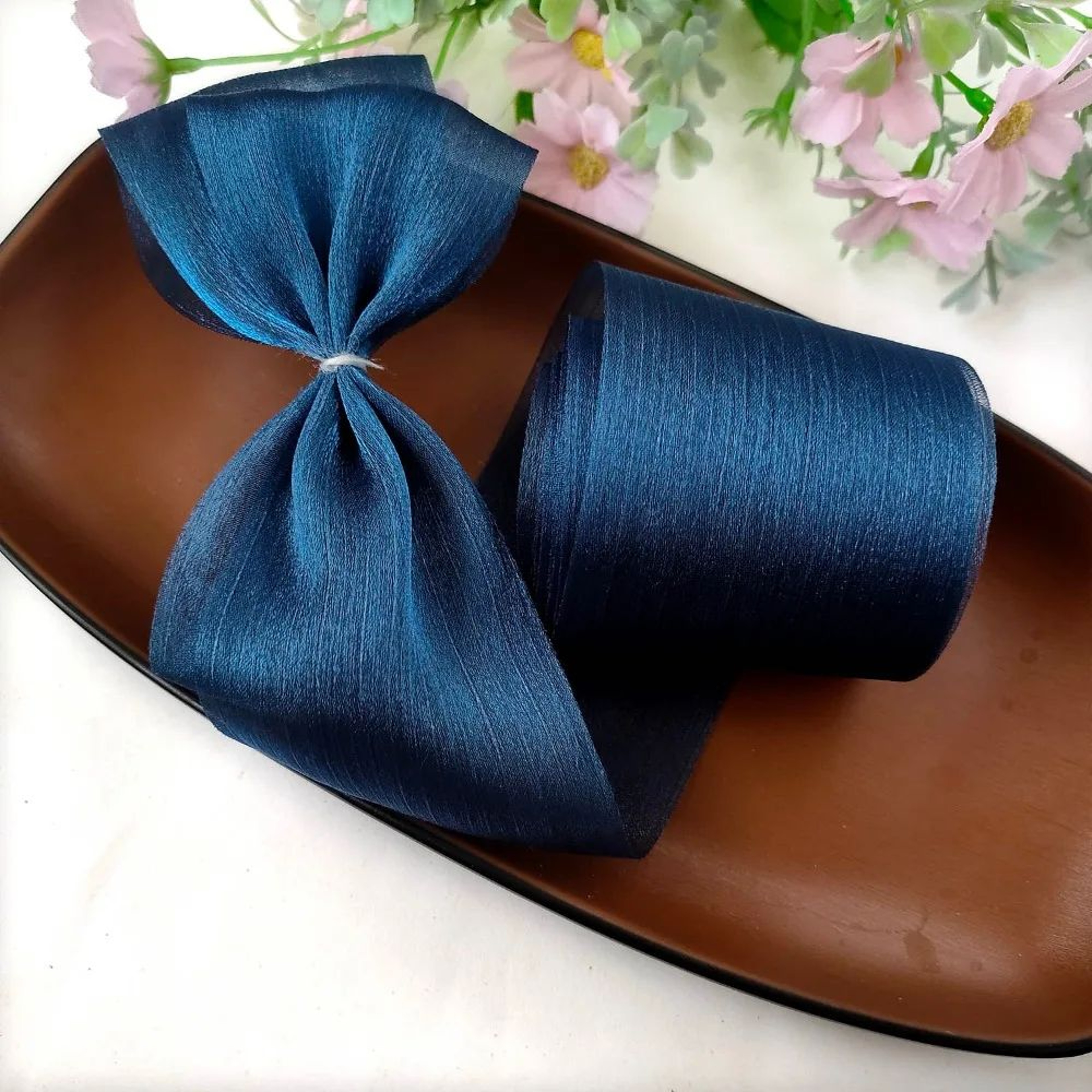 5M Pleated Chiffon Ribbon  236In Wide Tulle Ribbon For DIY Hair Bows Bouquets Gift Wrapping  Weddin 7
