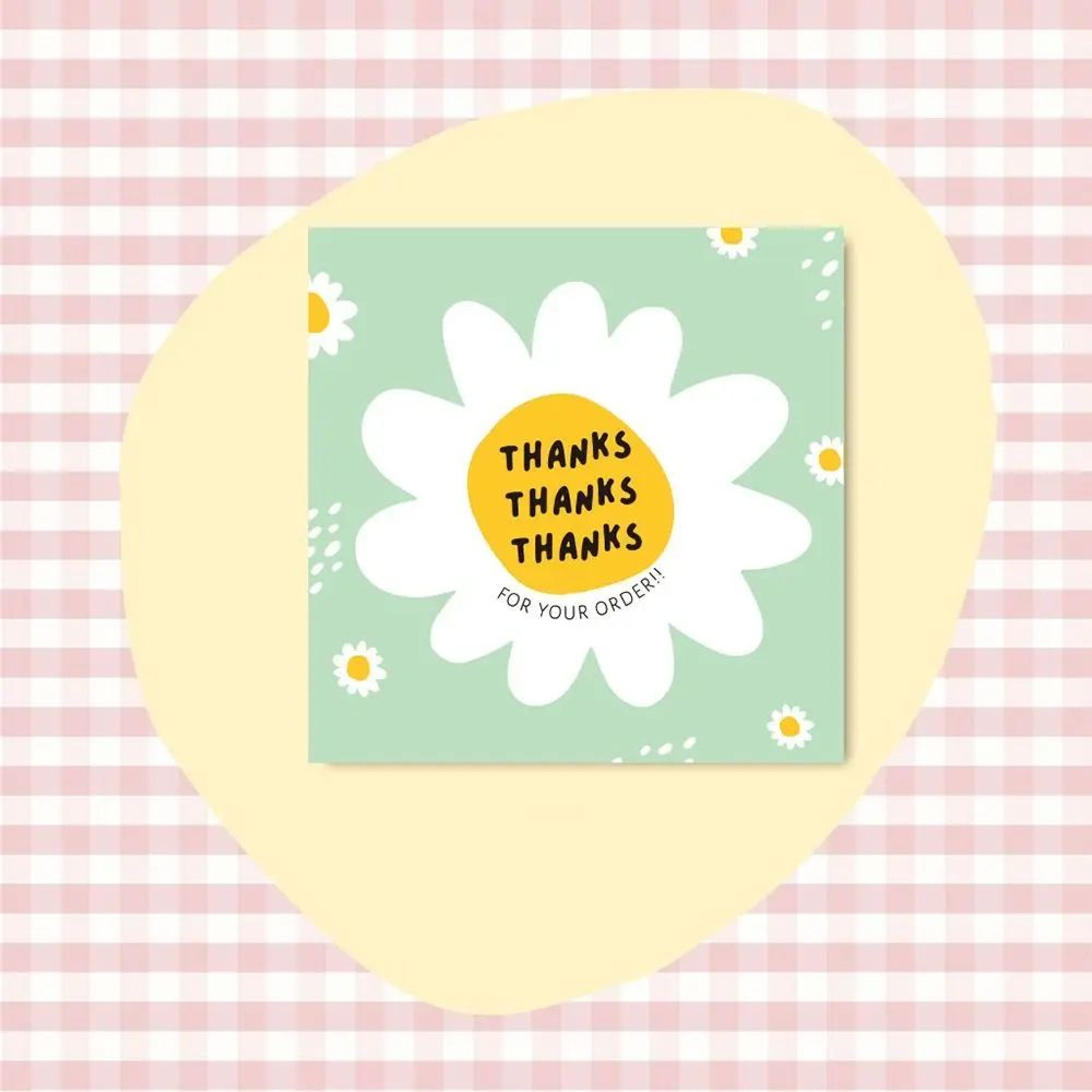 50pcs Cartoon Flower Thank You Cards  Multicolor Gratitude Cards For Gifts Parties Small Business   3