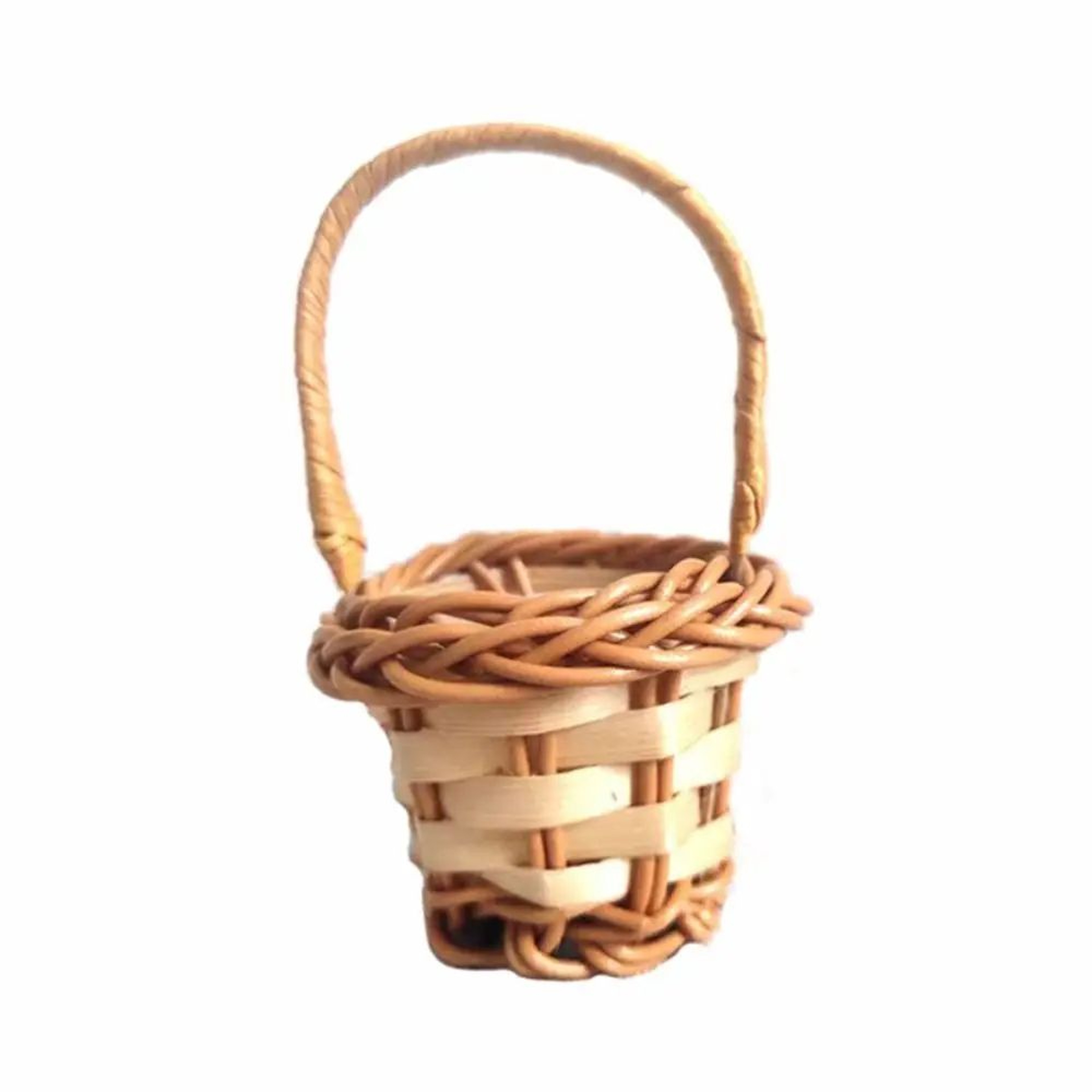 Mini Woven Flower Basket  Bamboo Handheld Basket For Weddings Parties Flowers  Small Item Storage 8
