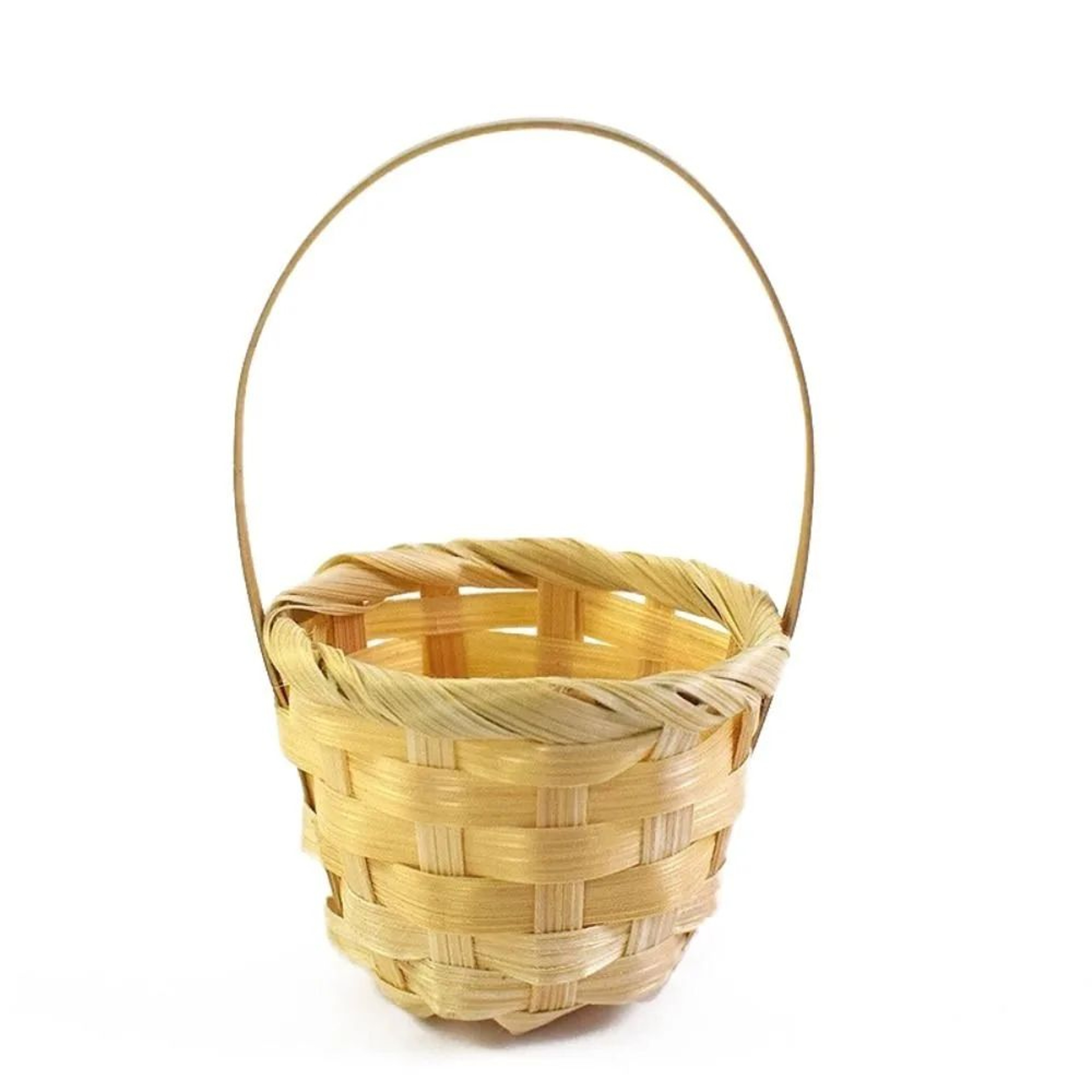 Mini Woven Flower Basket  Bamboo Handheld Basket For Weddings Parties Flowers  Small Item Storage 11