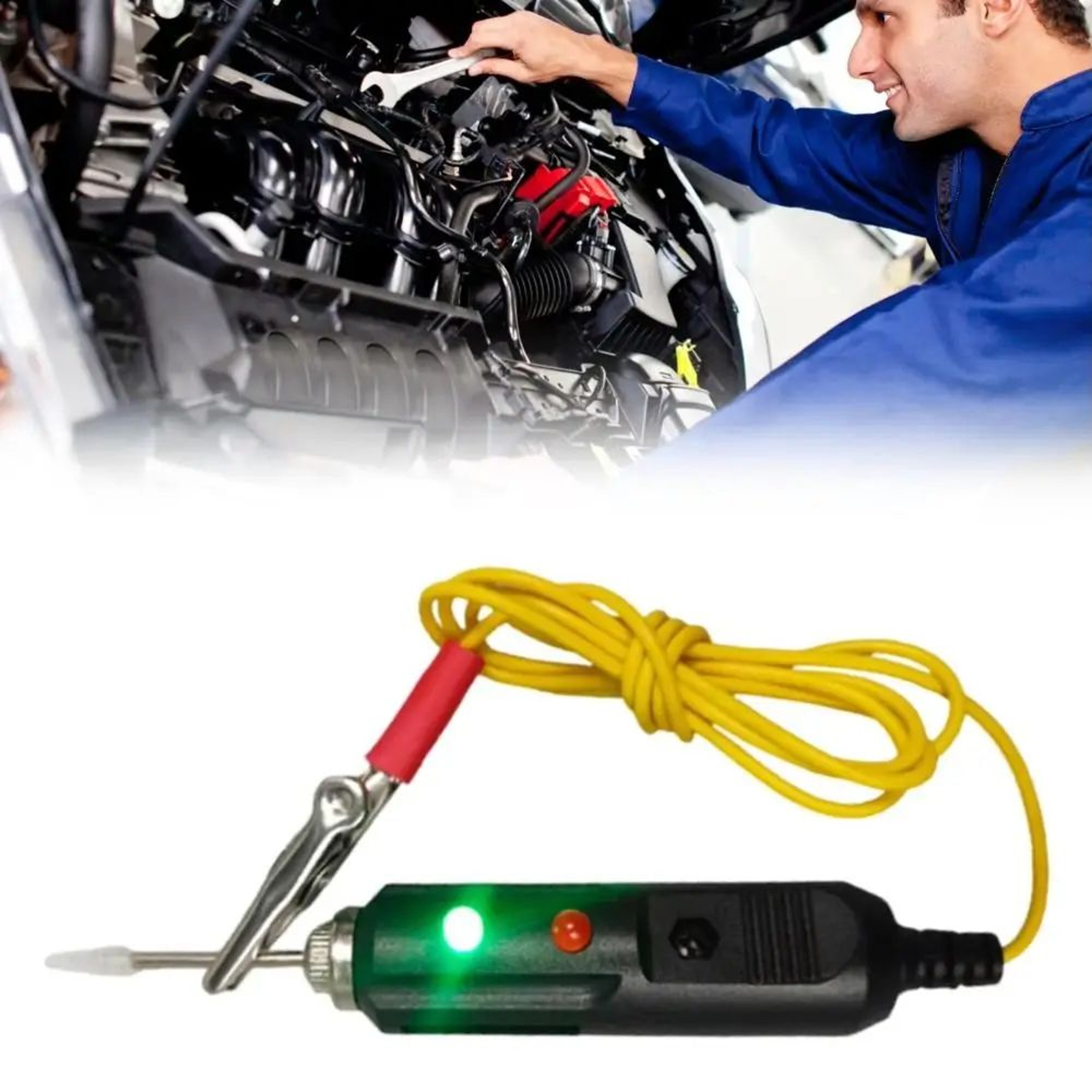 Automotive Voltage Tester DC 624V  DualColor LED HighSensitivity Electrical Circuit Test Probe 0