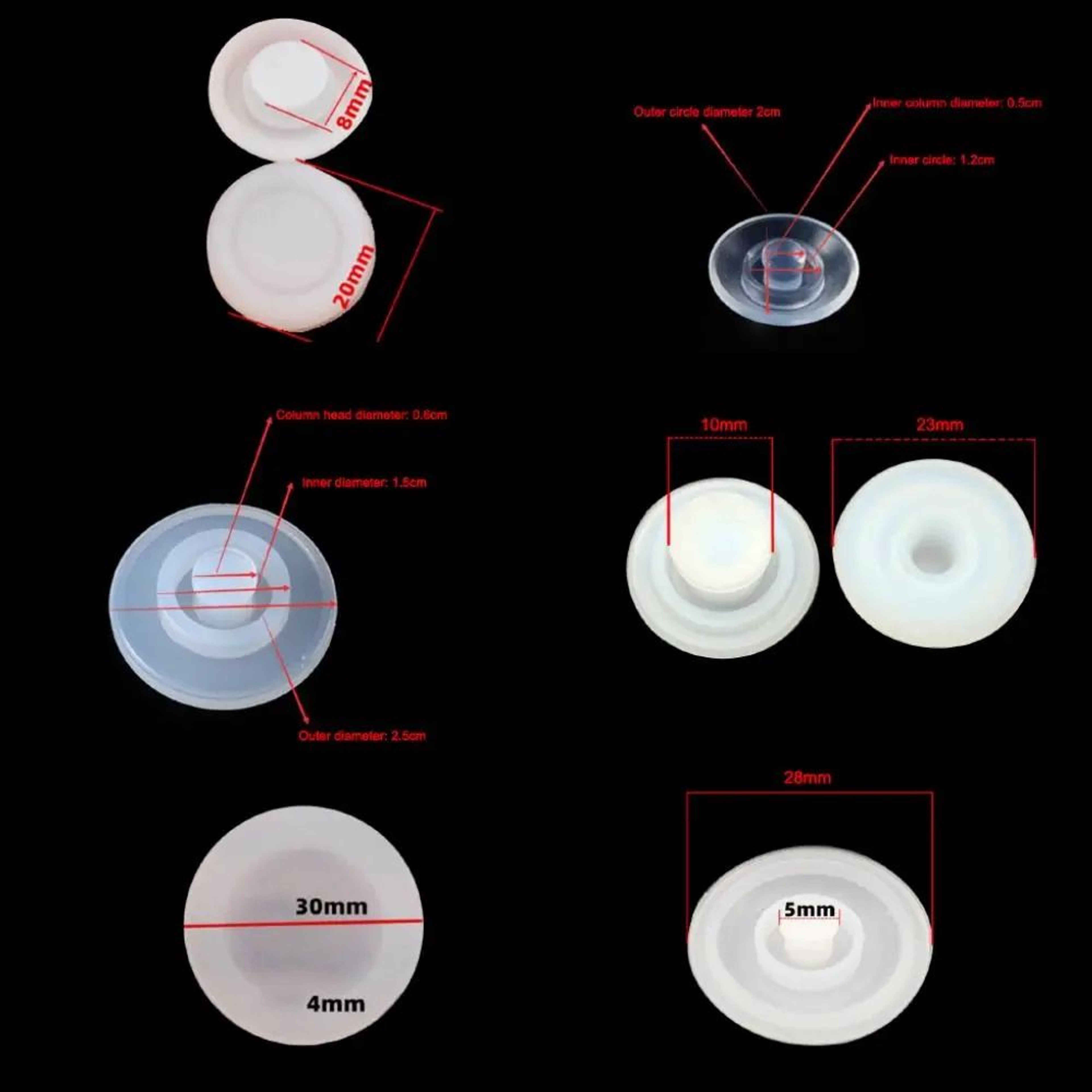 Universal Silicone Bottle Lid Plug  LeakProof NonSpill Replacement Stopper For Water Bottle Lids 5