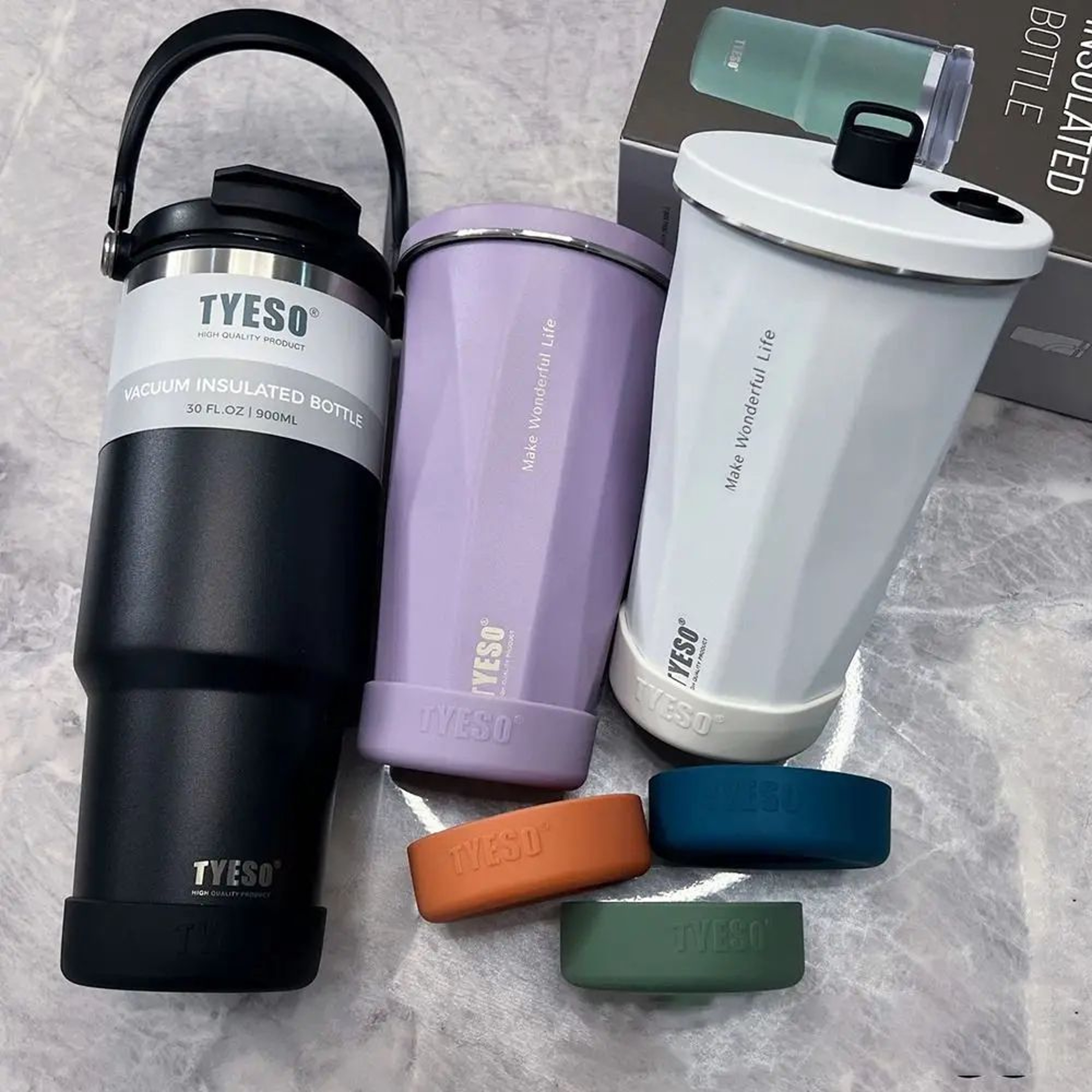 Silicone Water Bottle Boot  AntiSlip Protective Bottom Sleeve For Tyeso Cups And Tumblers 4
