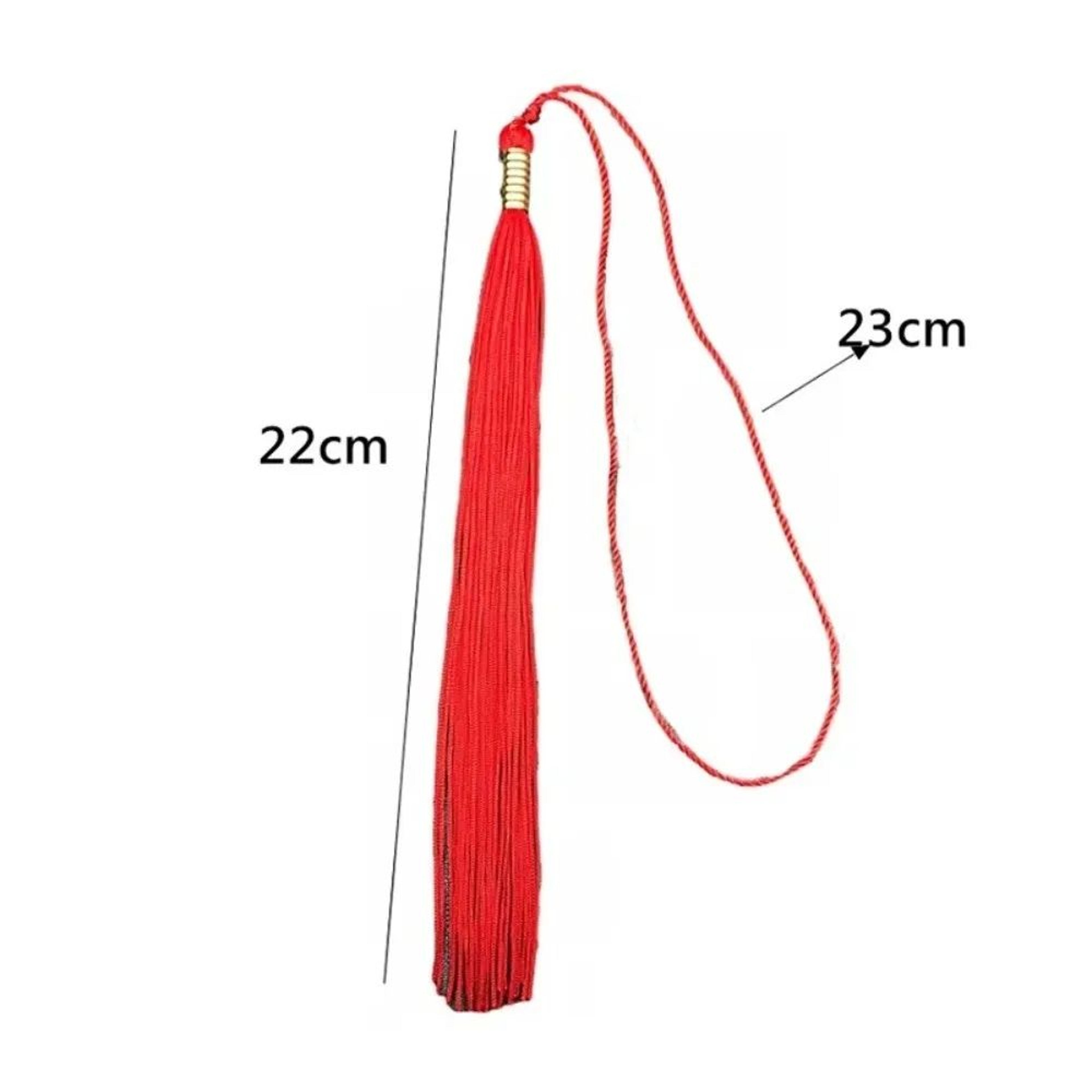 Golden Graduation Tassel  Long Fringe Academic Cap Pendant With Hanging Rope For Graduation Party   5