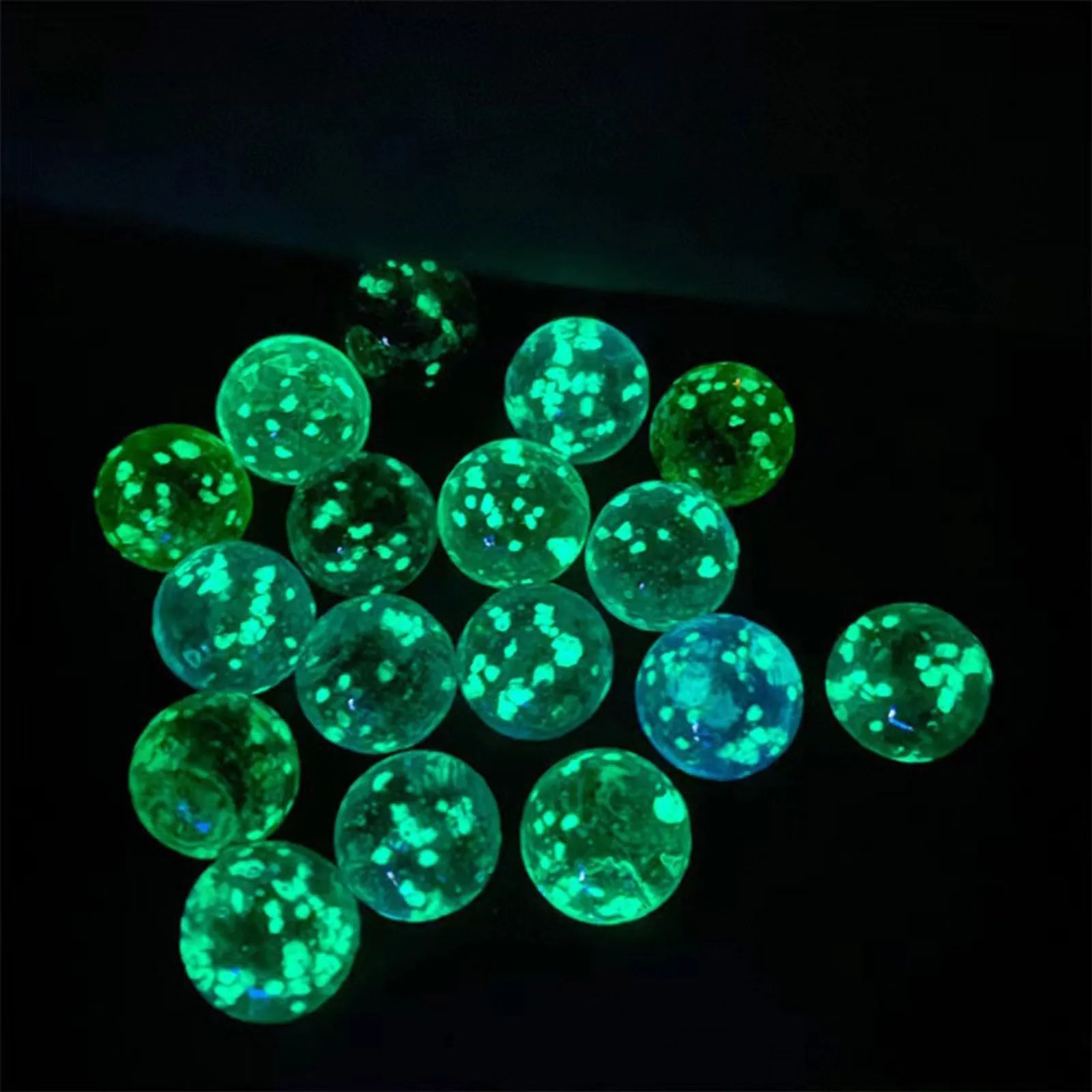 10pcs Luminous Glass Marbles  12mm GlowintheDark Balls For Pinball Games Crafts Decor  Kids Play 0