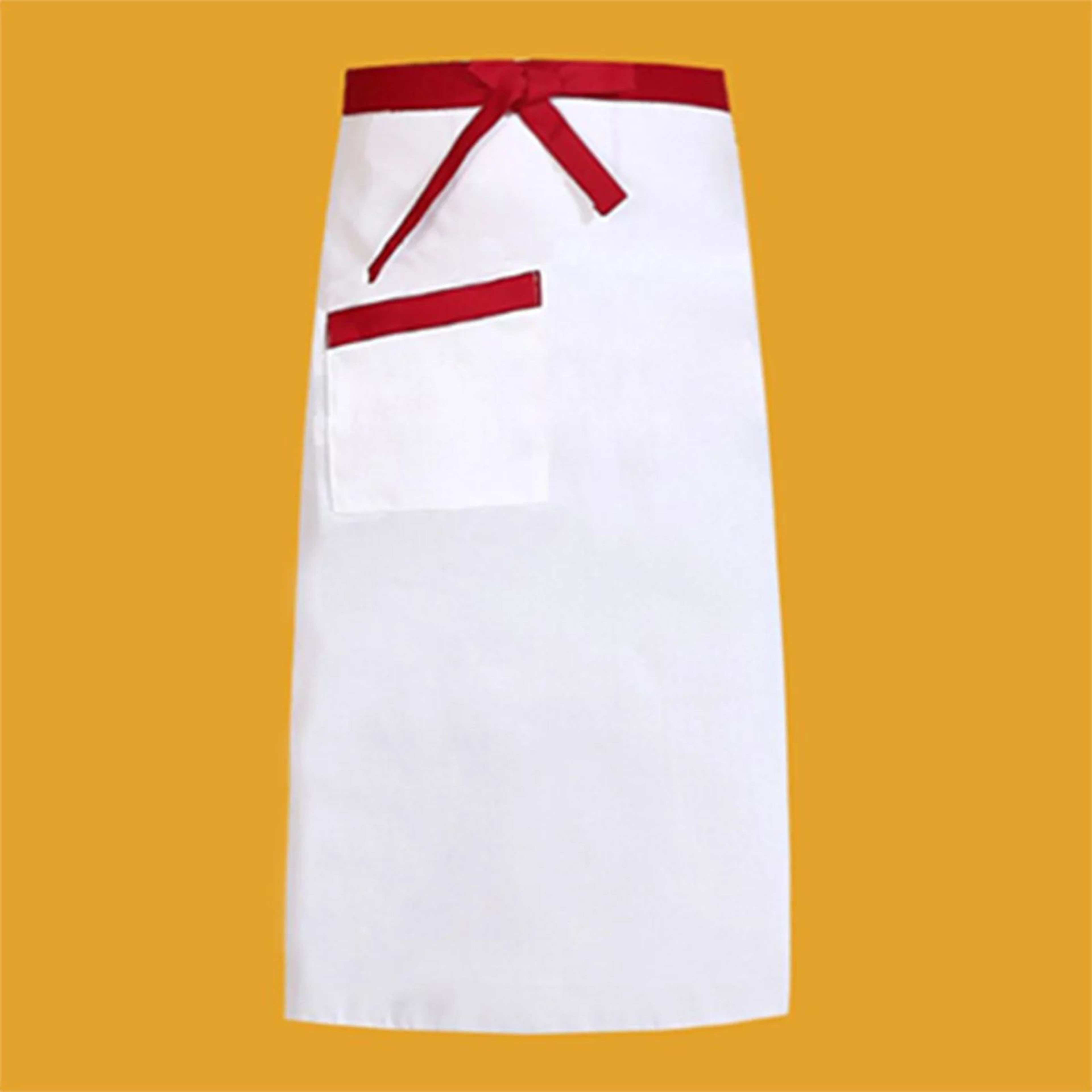 Striped Chef Half Apron  Adjustable Polyester Waist Apron With Pocket For Cooking Catering Restaura 8