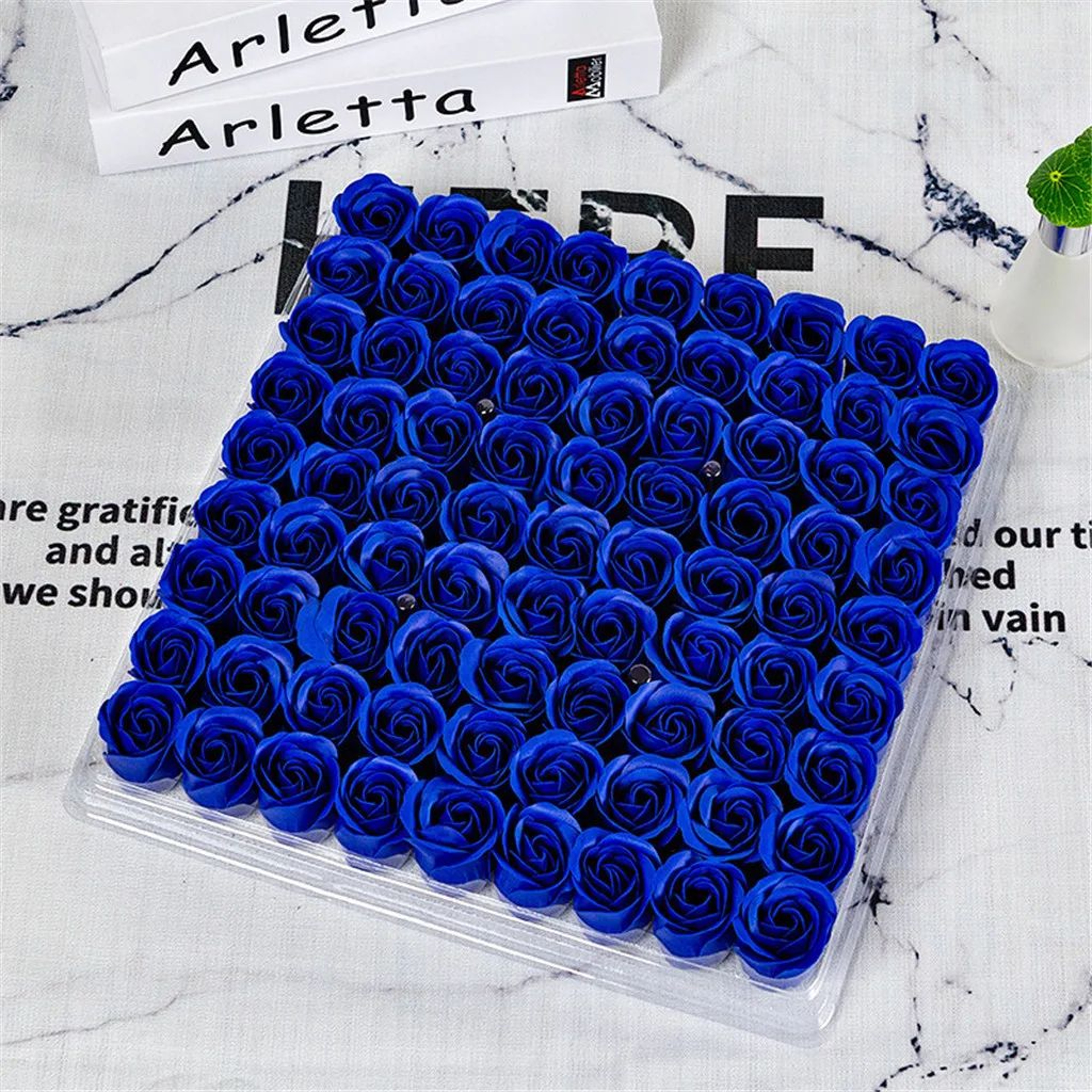 81pcs Rose Soap Flower Heads  3Layer Artificial Roses For Wedding Bouquets Flower Boxes Valentines  6