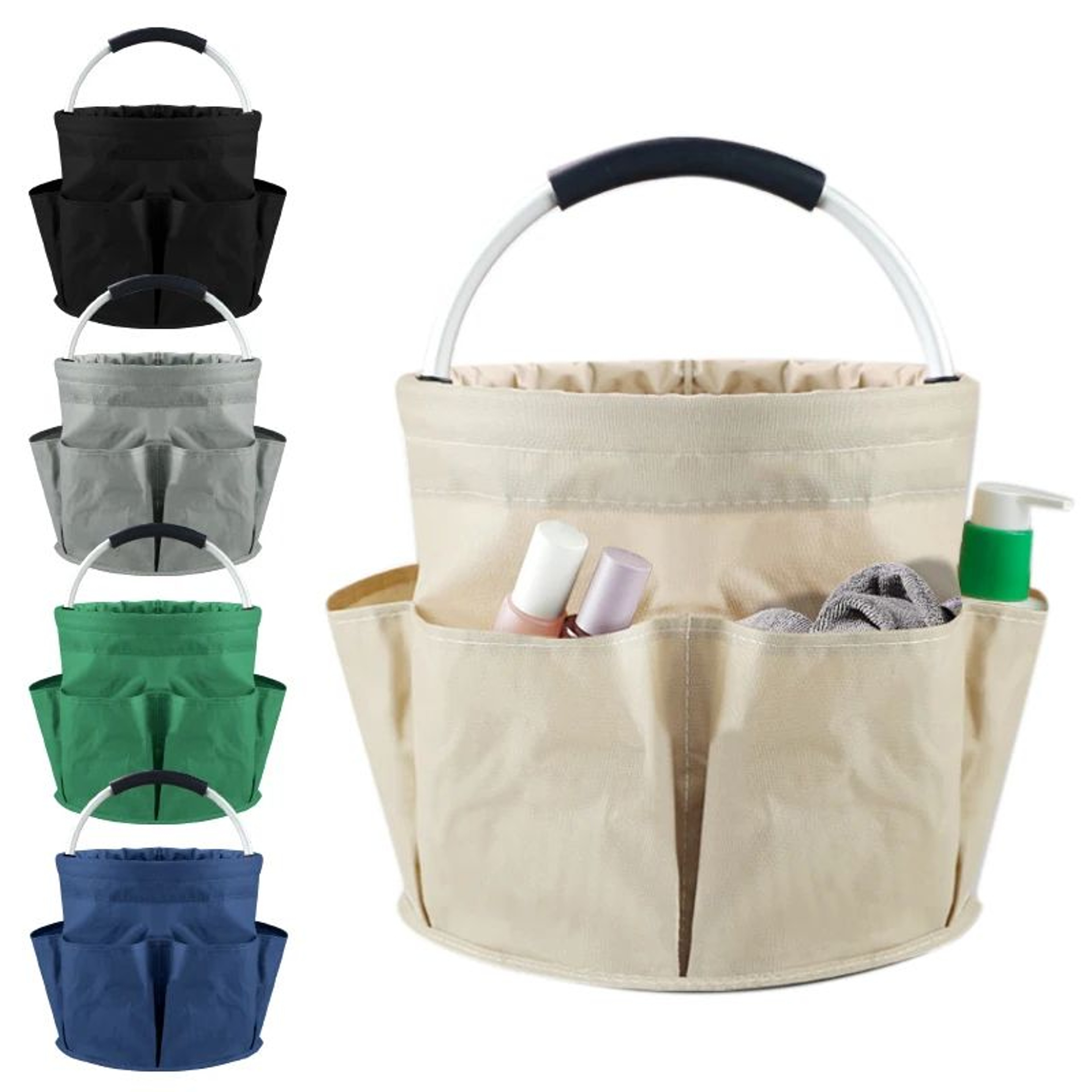 Portable Garden Tool Storage Basket  Large Capacity MultiPocket Folding Outdoor Picnic Beach Carry  0