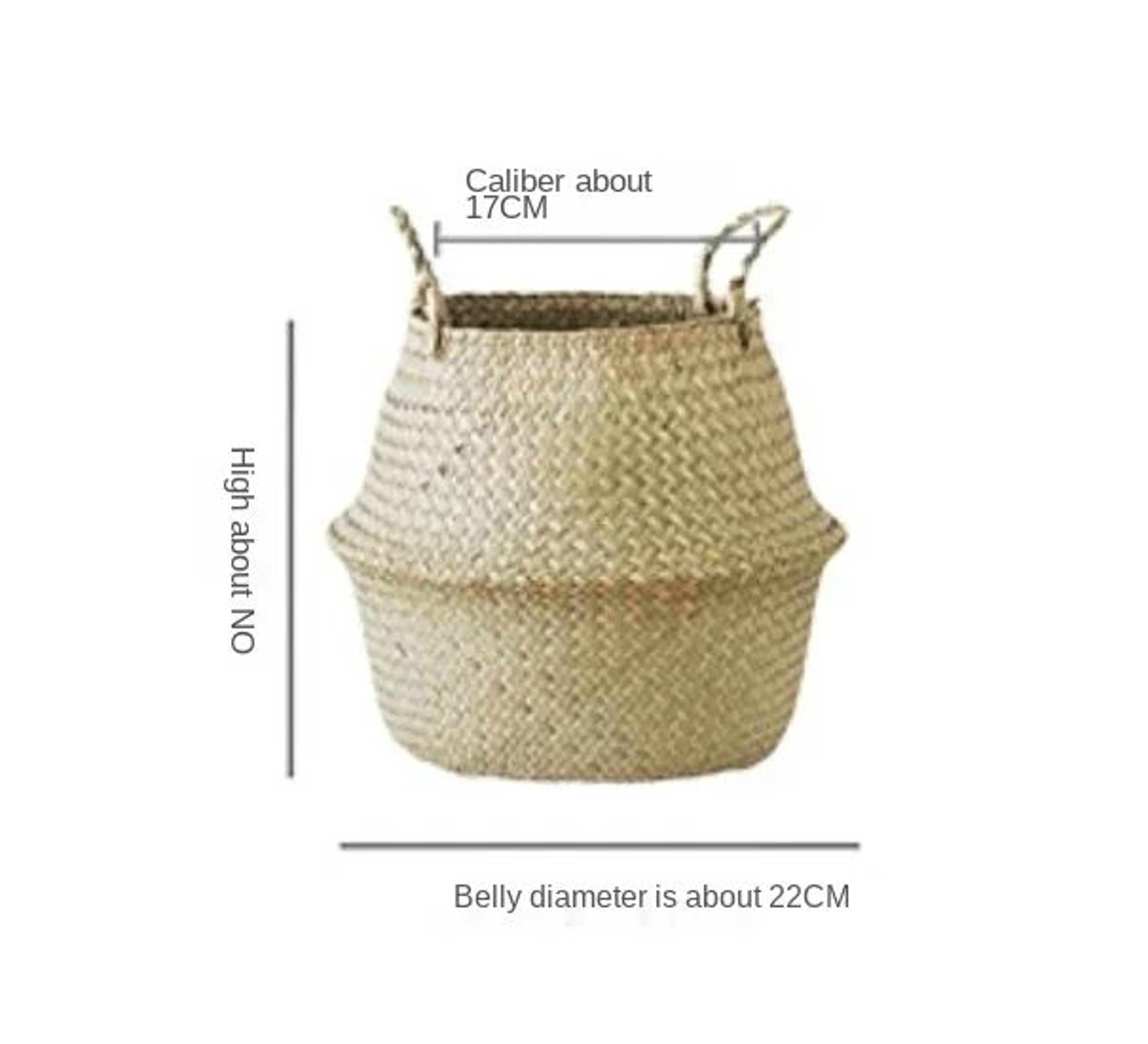 Wicker Storage Basket  Seagrass Woven Flower Pot Planter Decorative Laundry Basket  Household Organ 7