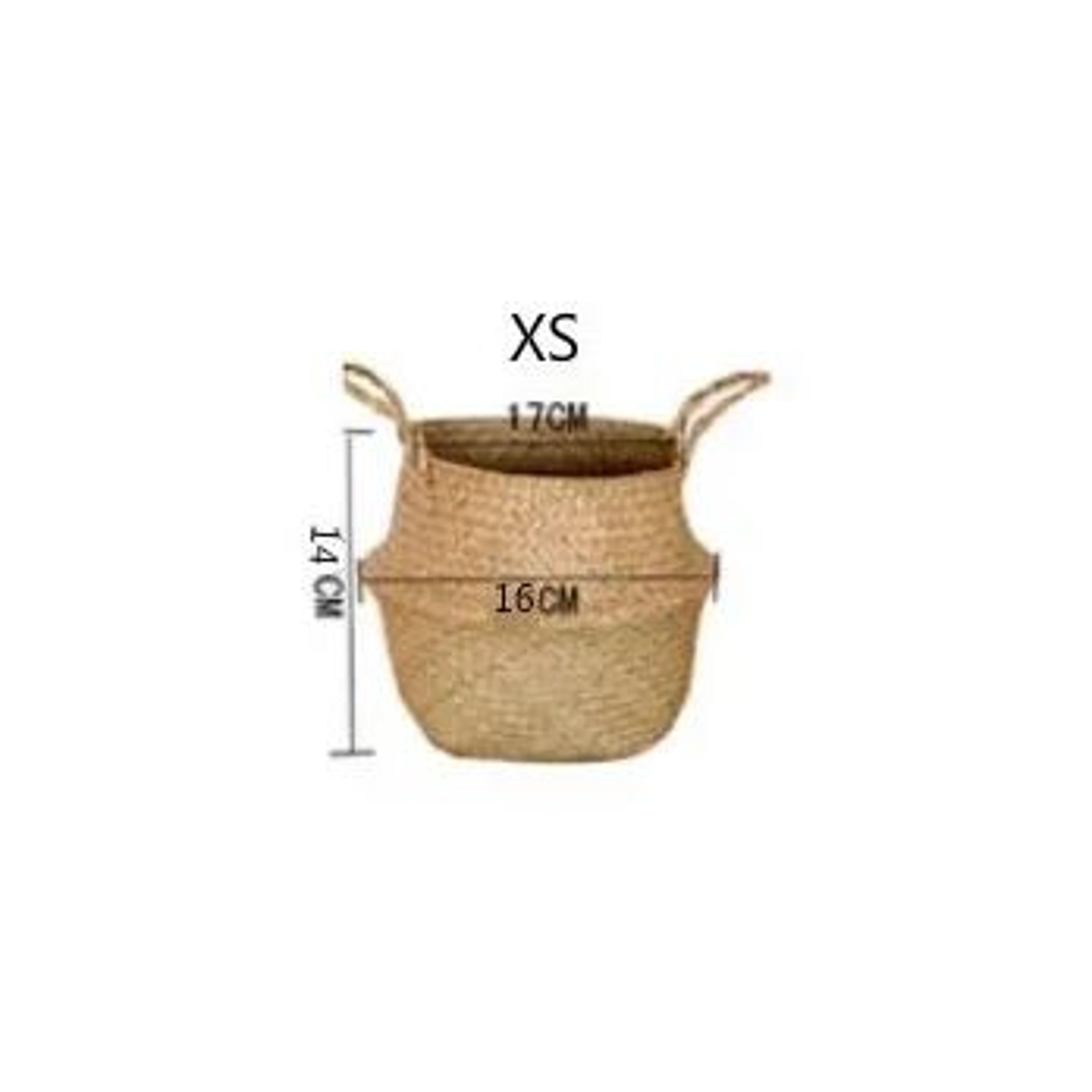 Wicker Storage Basket  Seagrass Woven Flower Pot Planter Decorative Laundry Basket  Household Organ 6