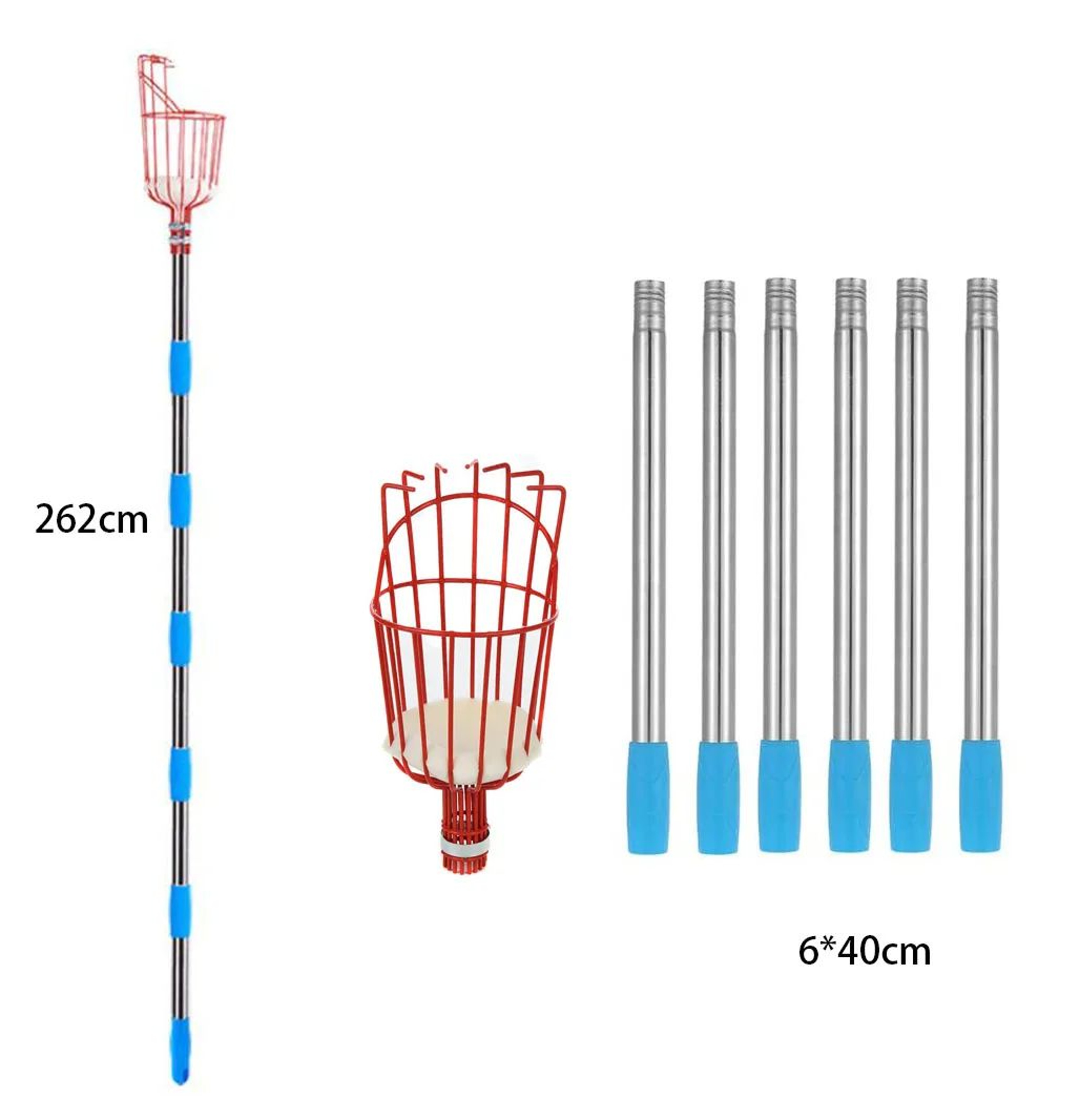 1024 In Fruit Picker  Adjustable Depth Metal Picking Basket With Foam Pad For Apples Pears Oranges  8
