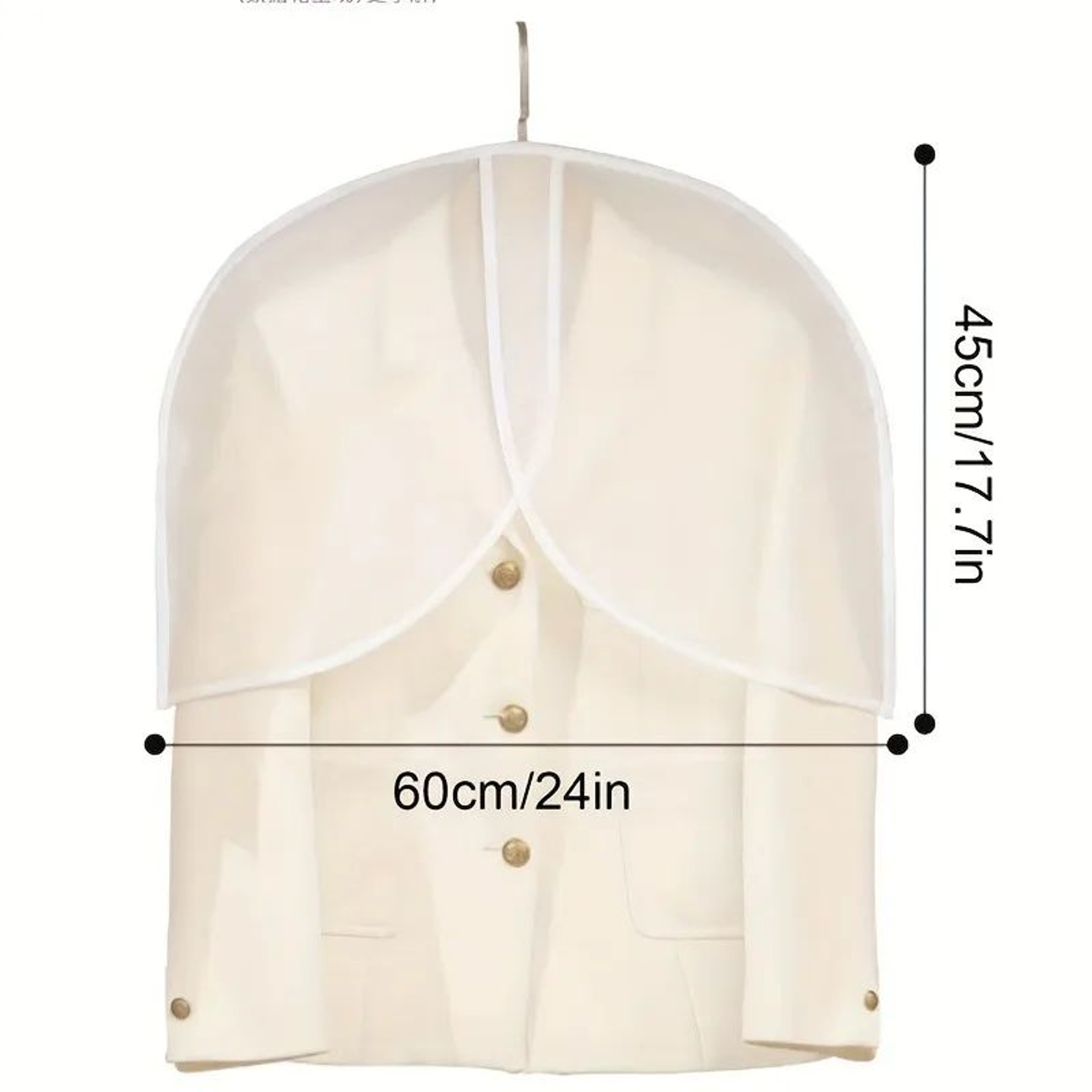 White Translucent Garment Covers  Breathable Dustproof Shoulder Protectors For Suits Coats Jackets  6