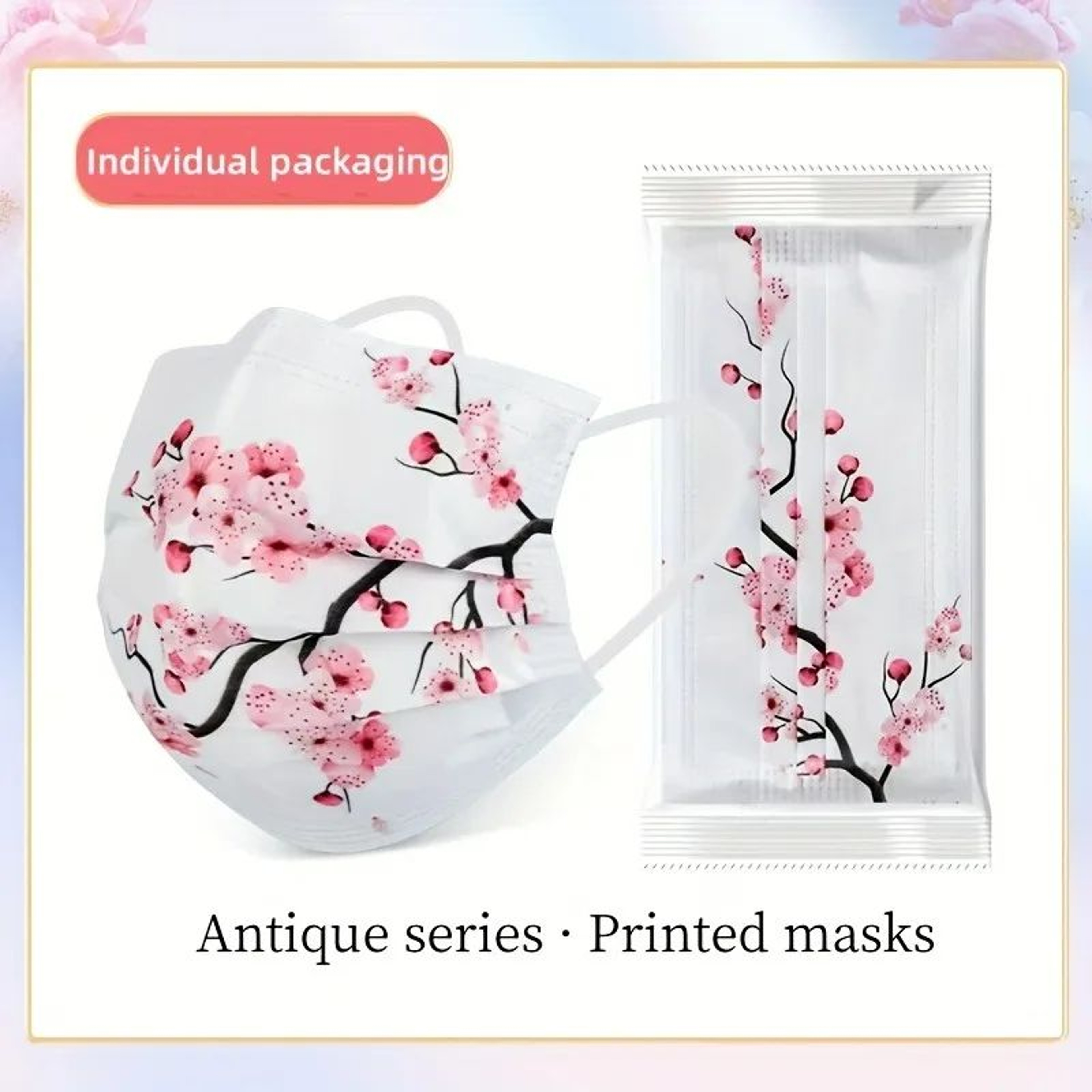 10pcs Floral  Starry Sky Face Masks  3Layer Breathable Polyester Face Coverings With Elastic Ear Lo 8