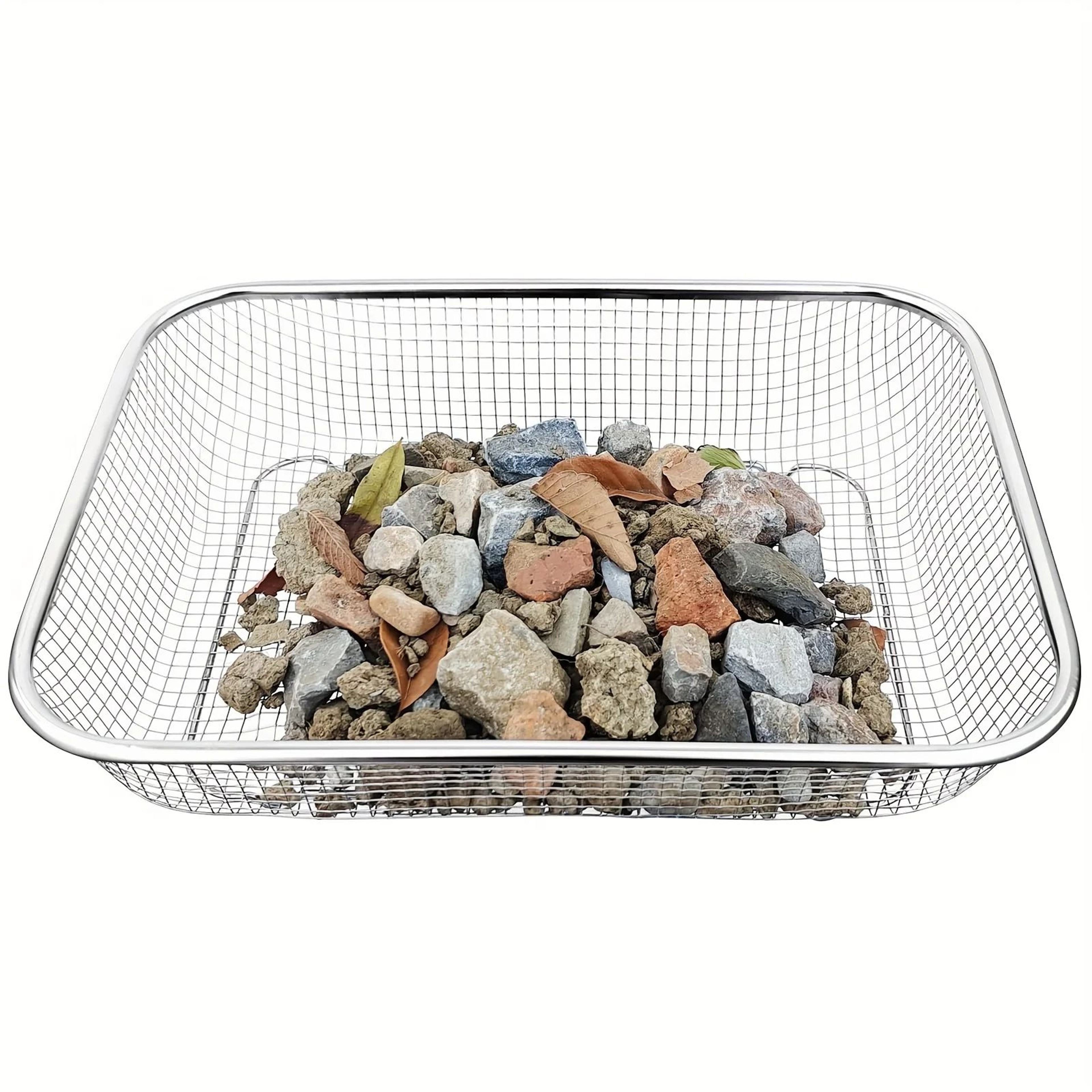Stainless Steel Soil Sifter  HeavyDuty Mesh Garden Sieve For Compost Sand Rocks  Potting Soil Scree 3
