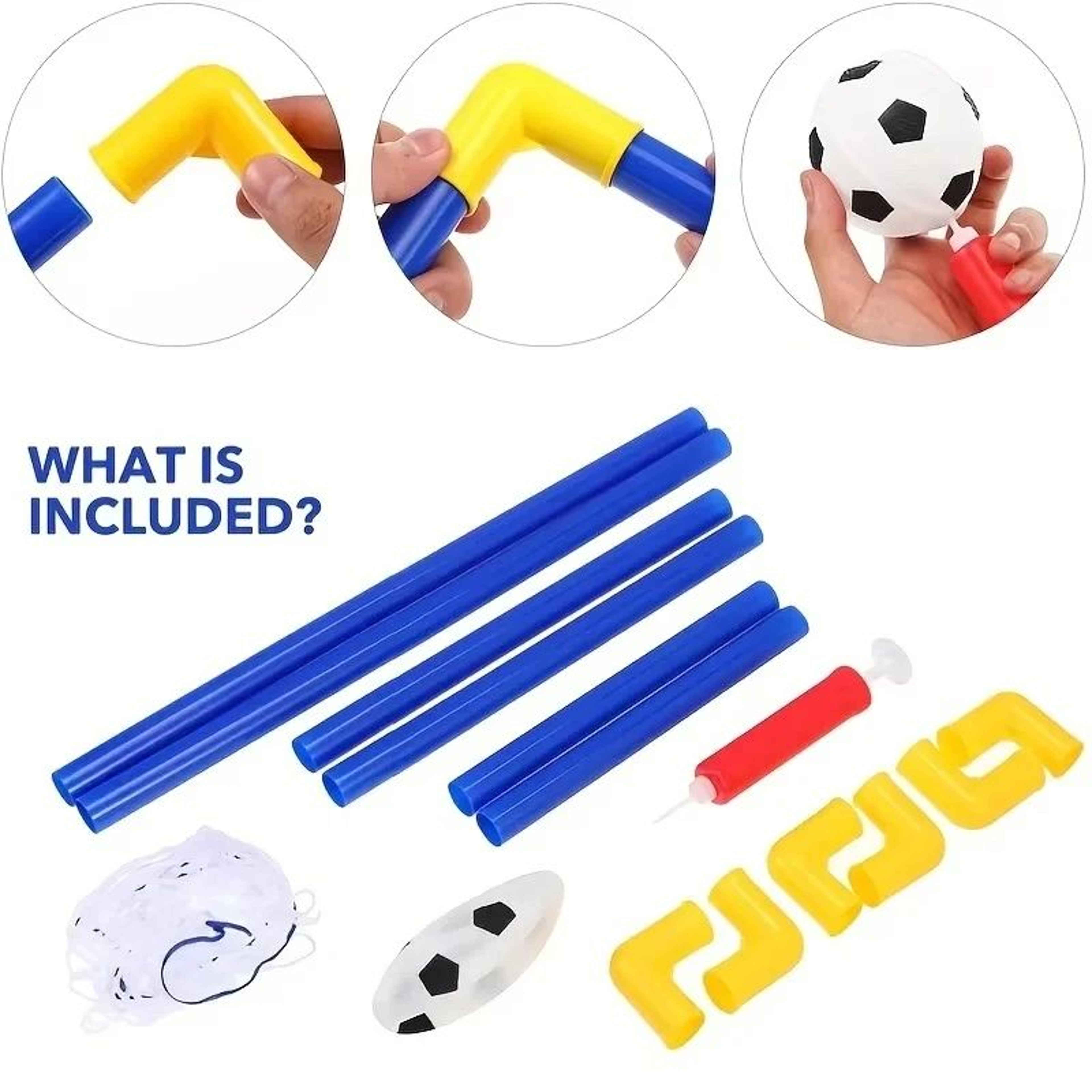Portable Mini Soccer Goal Set  Lightweight Kids Football Training Kit With Net Ball  Pump For Indoo 6