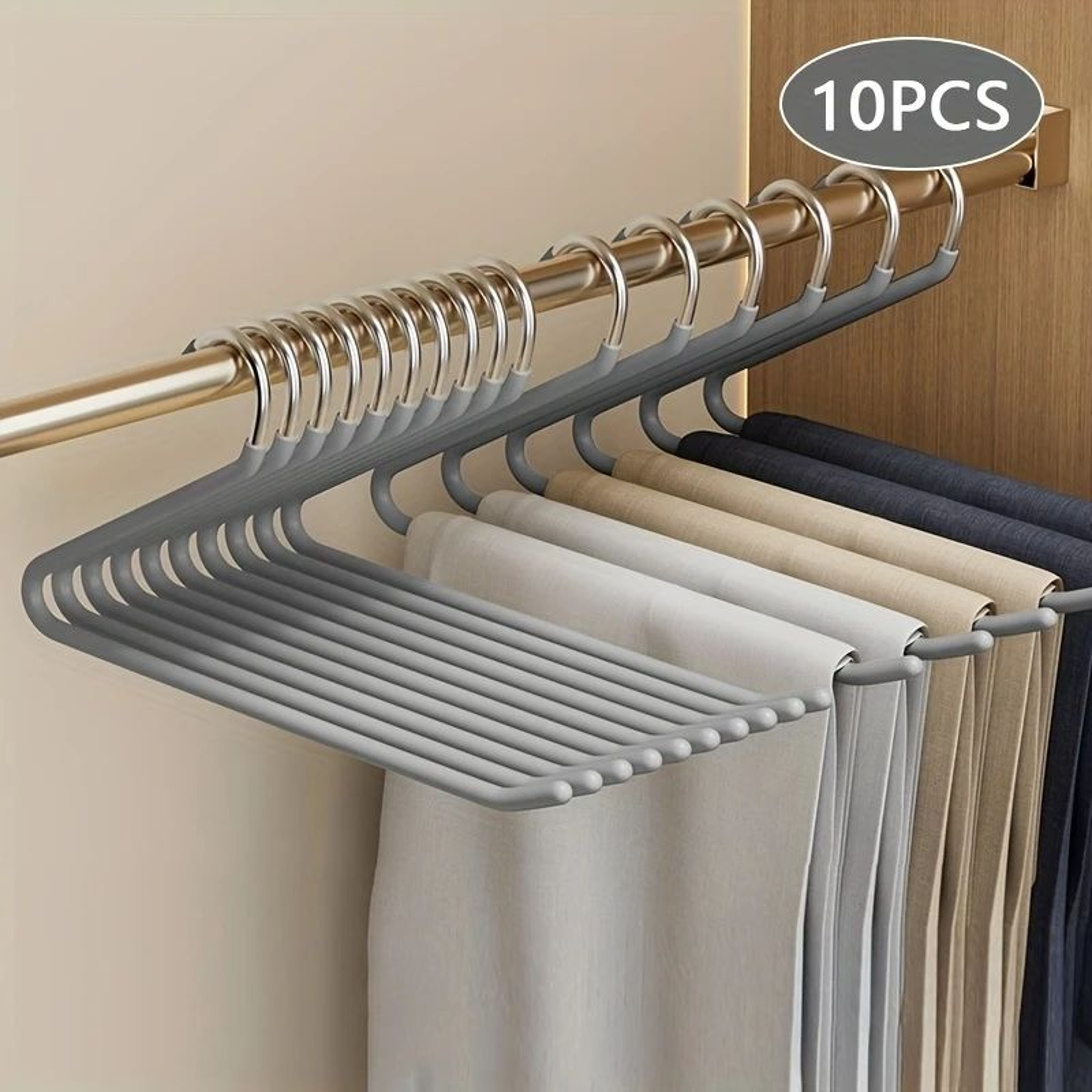 ZShaped Stainless Steel Pants Hanger  SpaceSaving Multifunctional Trouser Rack For Jeans Clothes  C 7