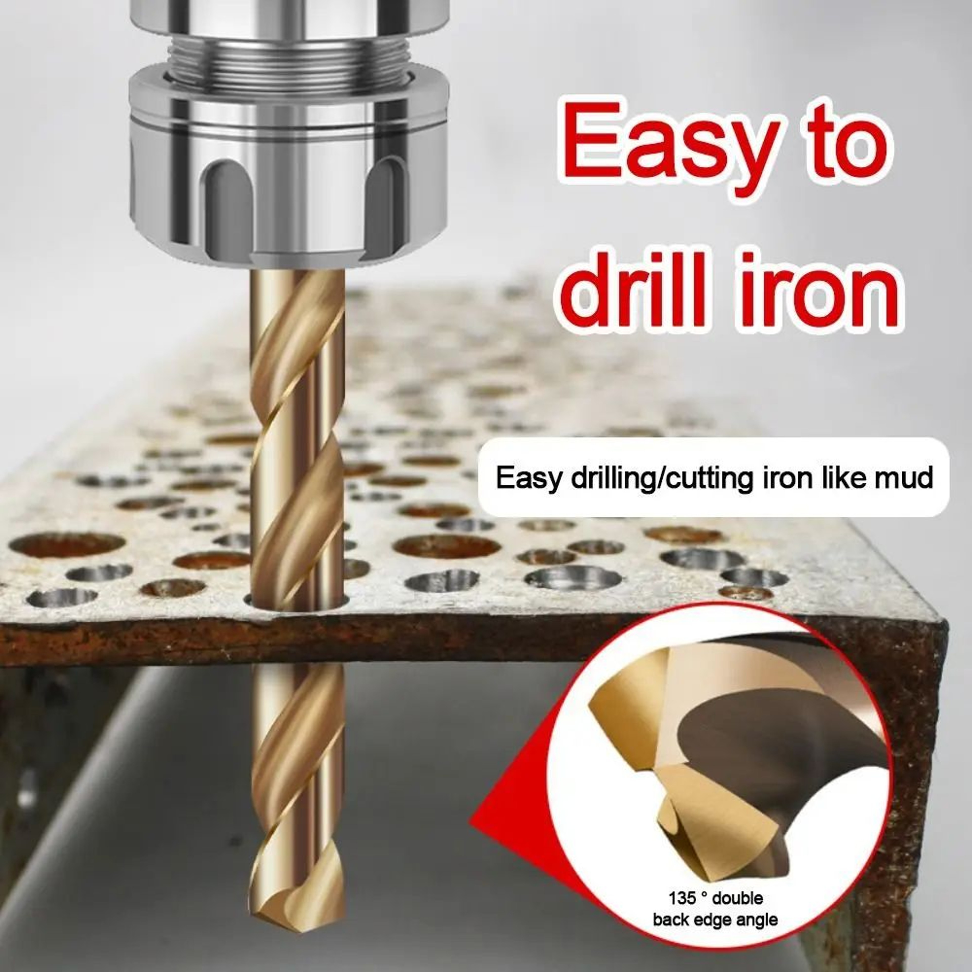 HSS Titanium Coated Twist Drill Bit  14 In Hex Shank Quick Change Power Tool For Wood Plastic Alumi