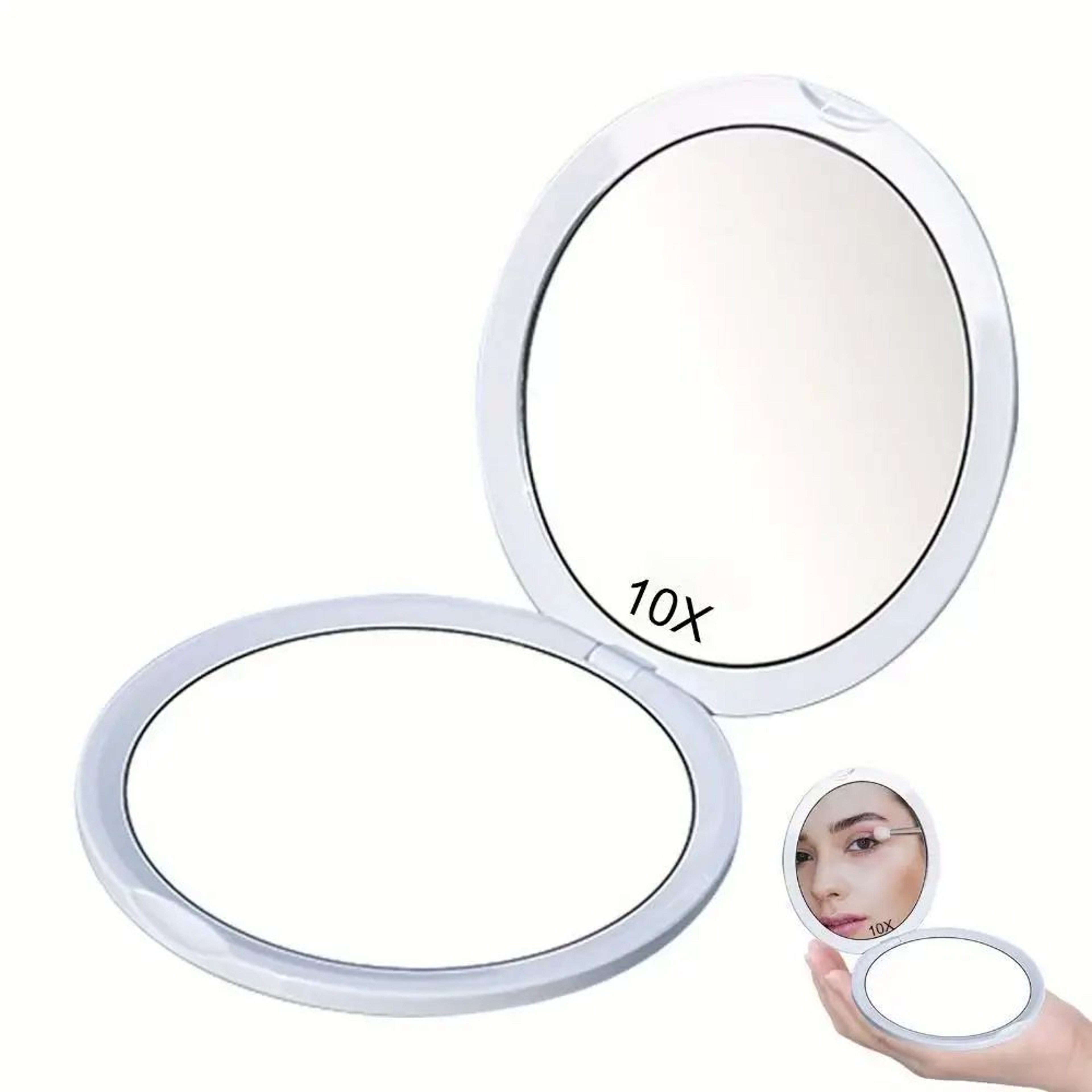 394in Compact Magnifying Mirror  10X 20X 30X Acrylic Pocket Mirror For Makeup Grooming Travel  Deta 4