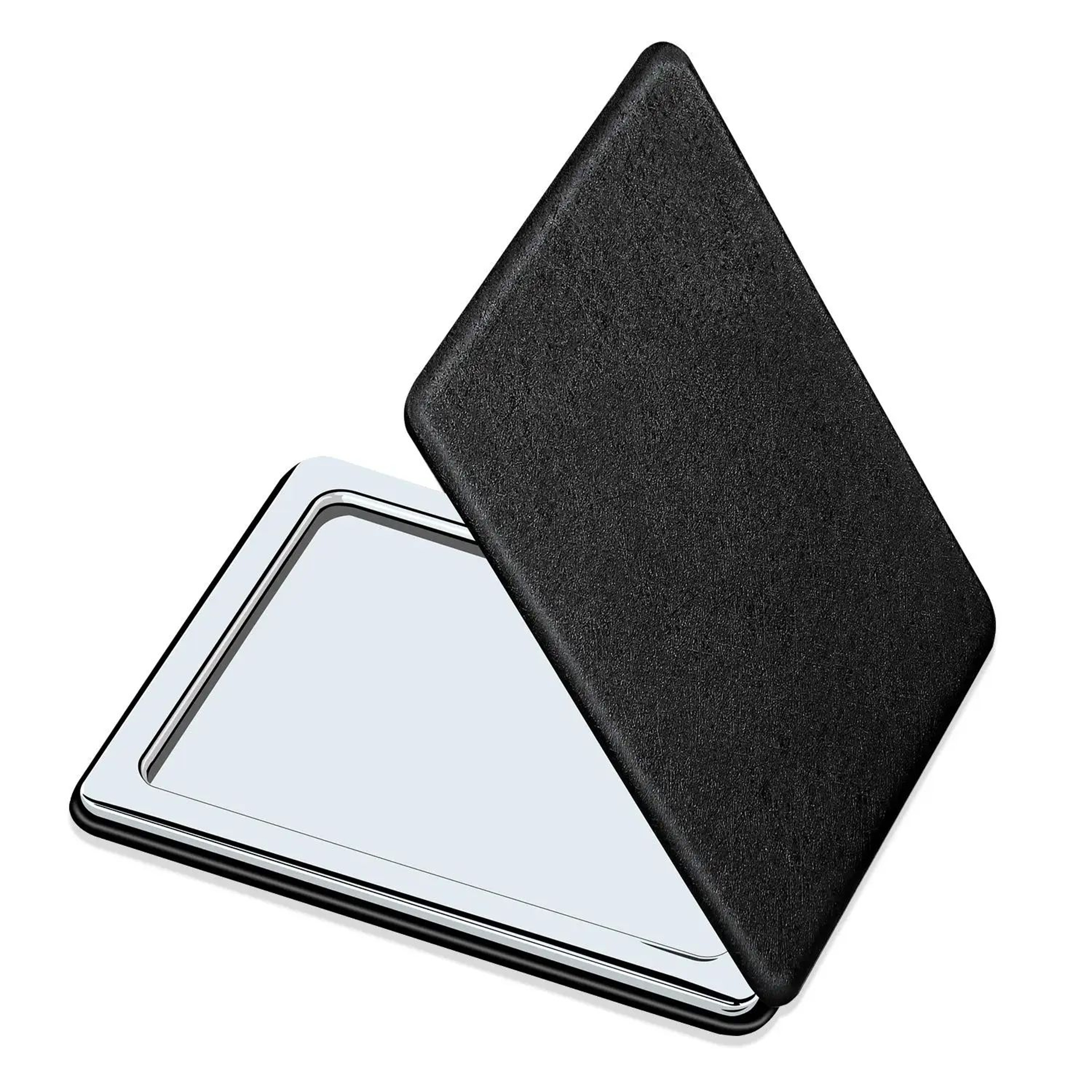 Compact DoubleSided Pocket Mirror  315 In Black Foldable Travel Vanity Mirror For Men Women Handbag 0