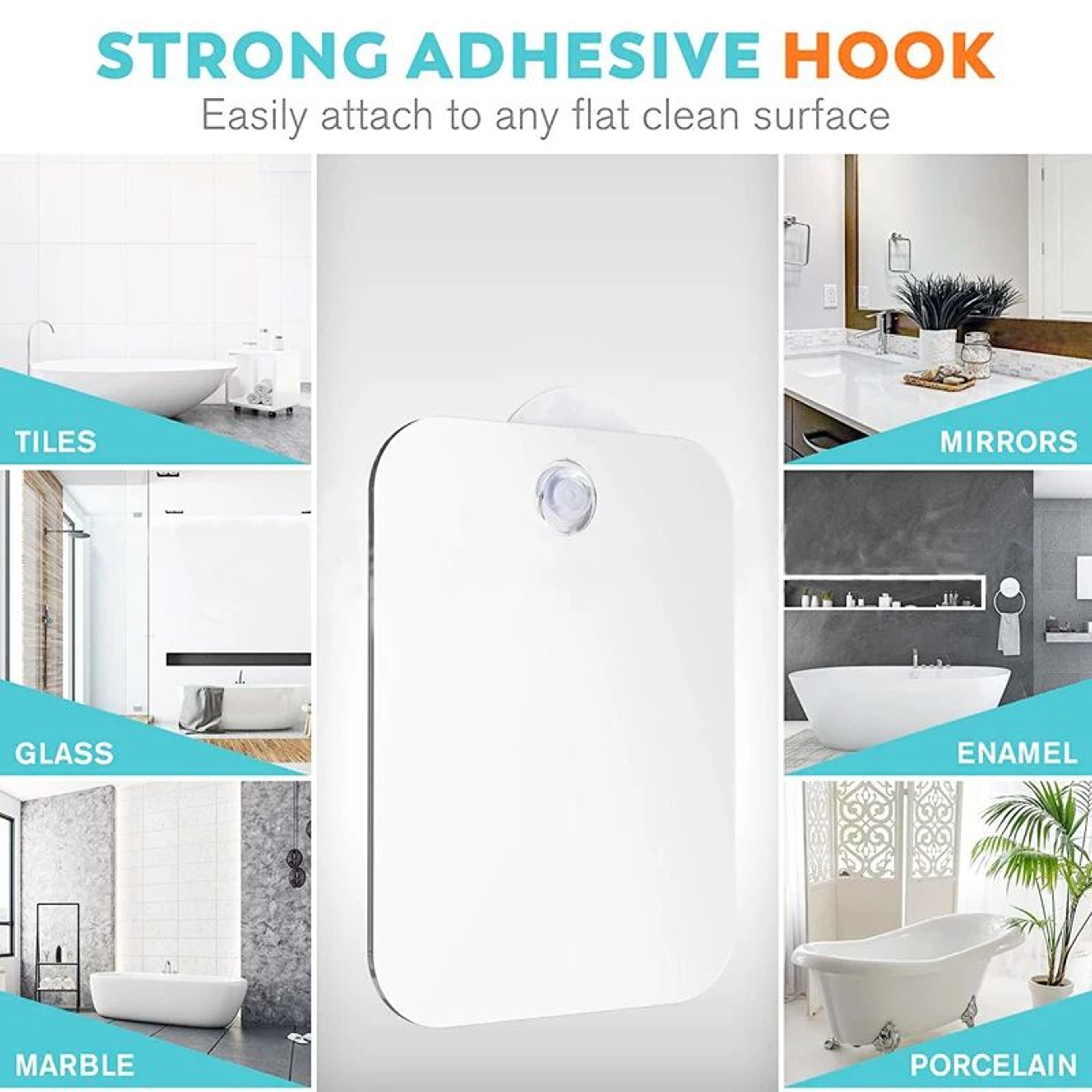 Portable Acrylic Shower Mirror  Suction Cup Shaving  Makeup Mirror For Bathroom Travel Men  Women 4