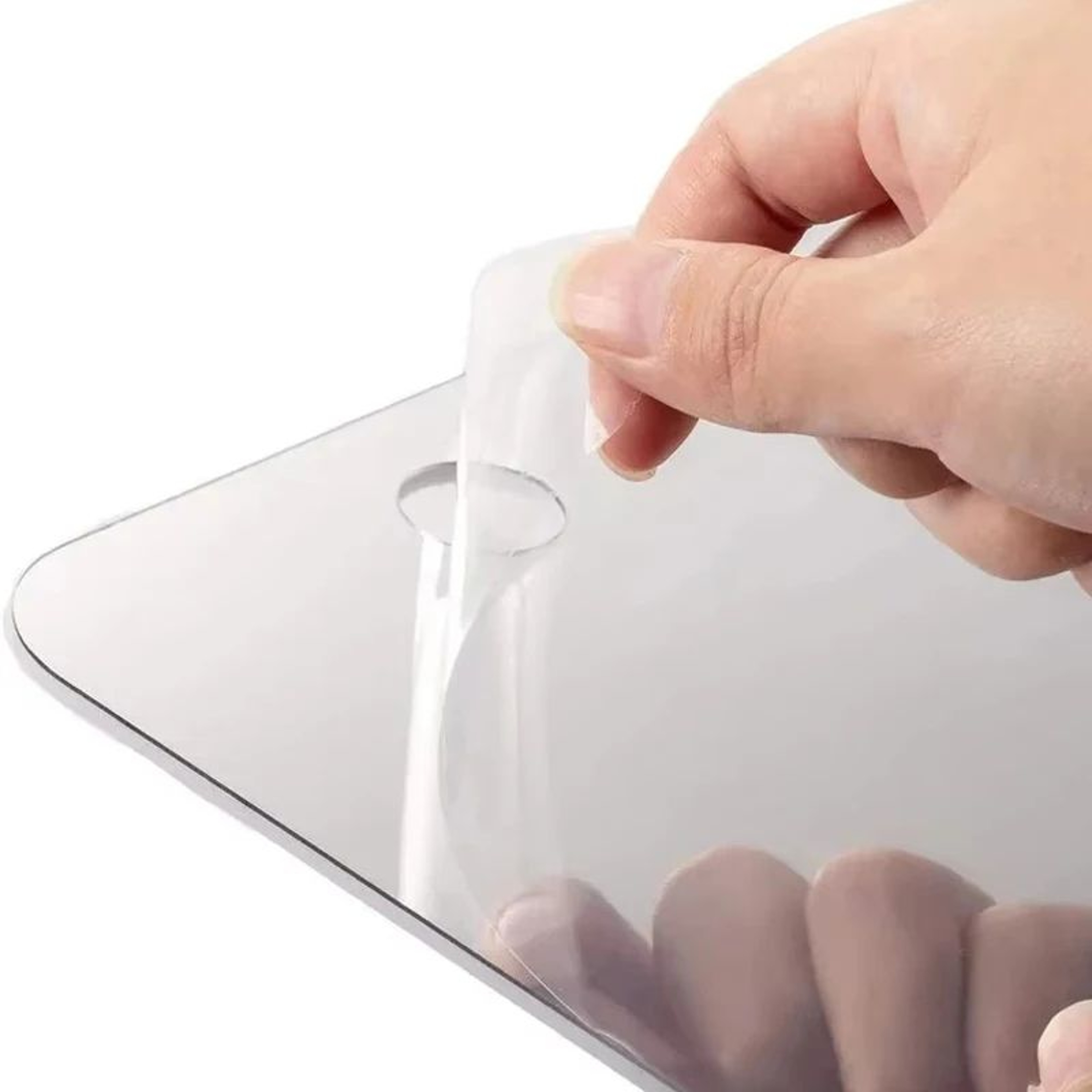Portable Acrylic Shower Mirror  Suction Cup Shaving  Makeup Mirror For Bathroom Travel Men  Women 3