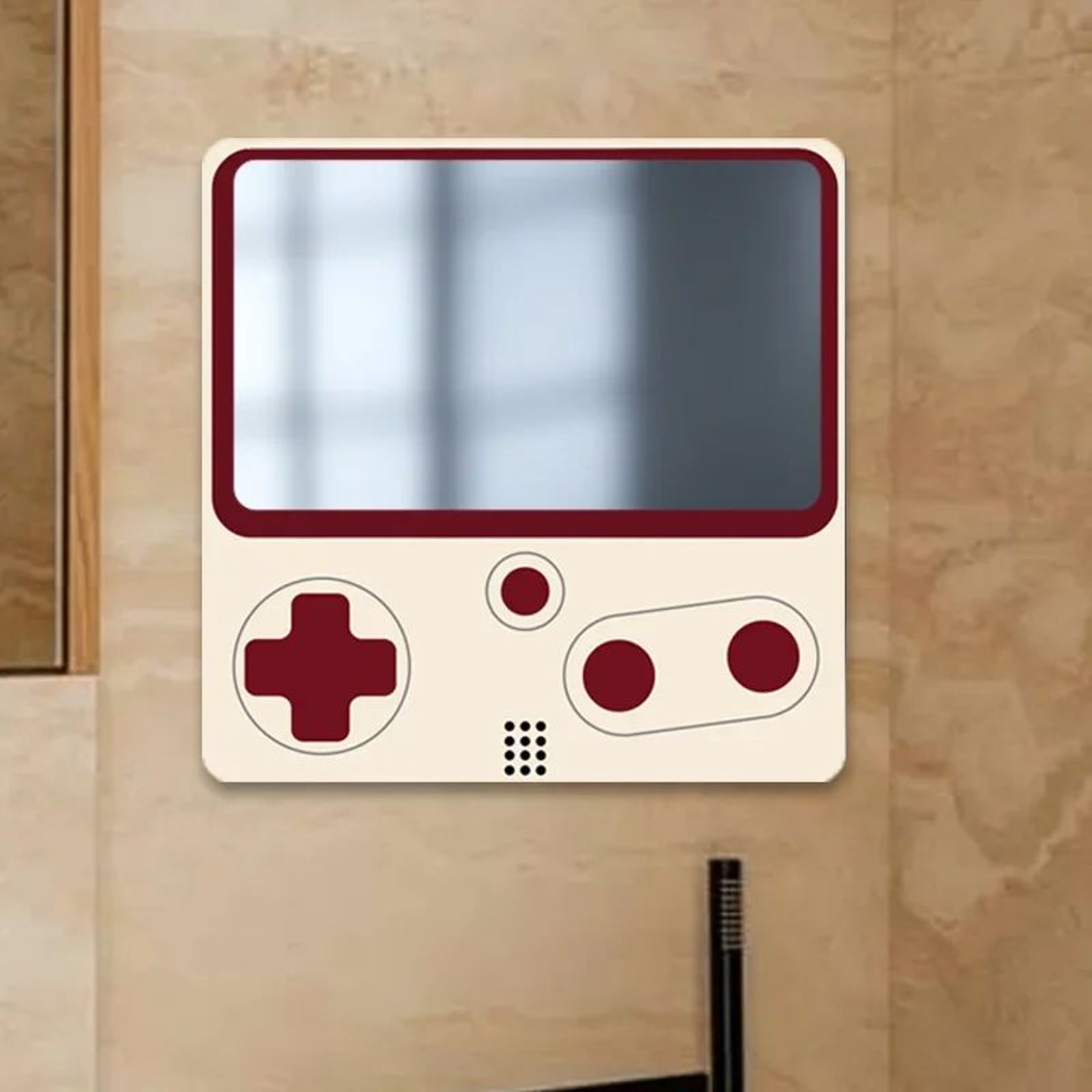 787 In SelfAdhesive Game Console Wall Mirror  Halloween Decorative Plastic Mirror For Bedroom Bathr 2