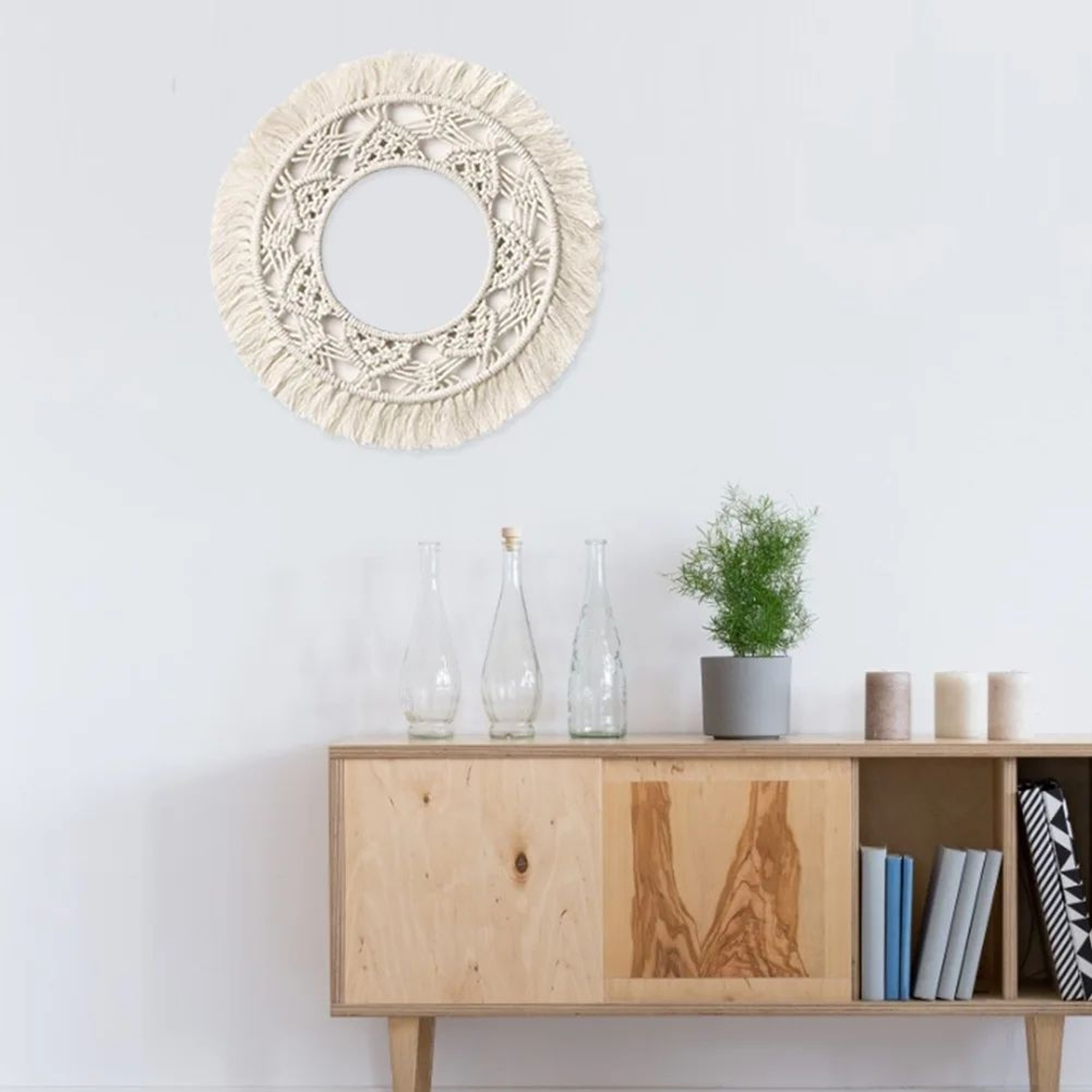 Nordic Handmade Boho Macrame Wall Hanging  Woven Tapestry With Optional 656 Ft Light Strip For Livi 5
