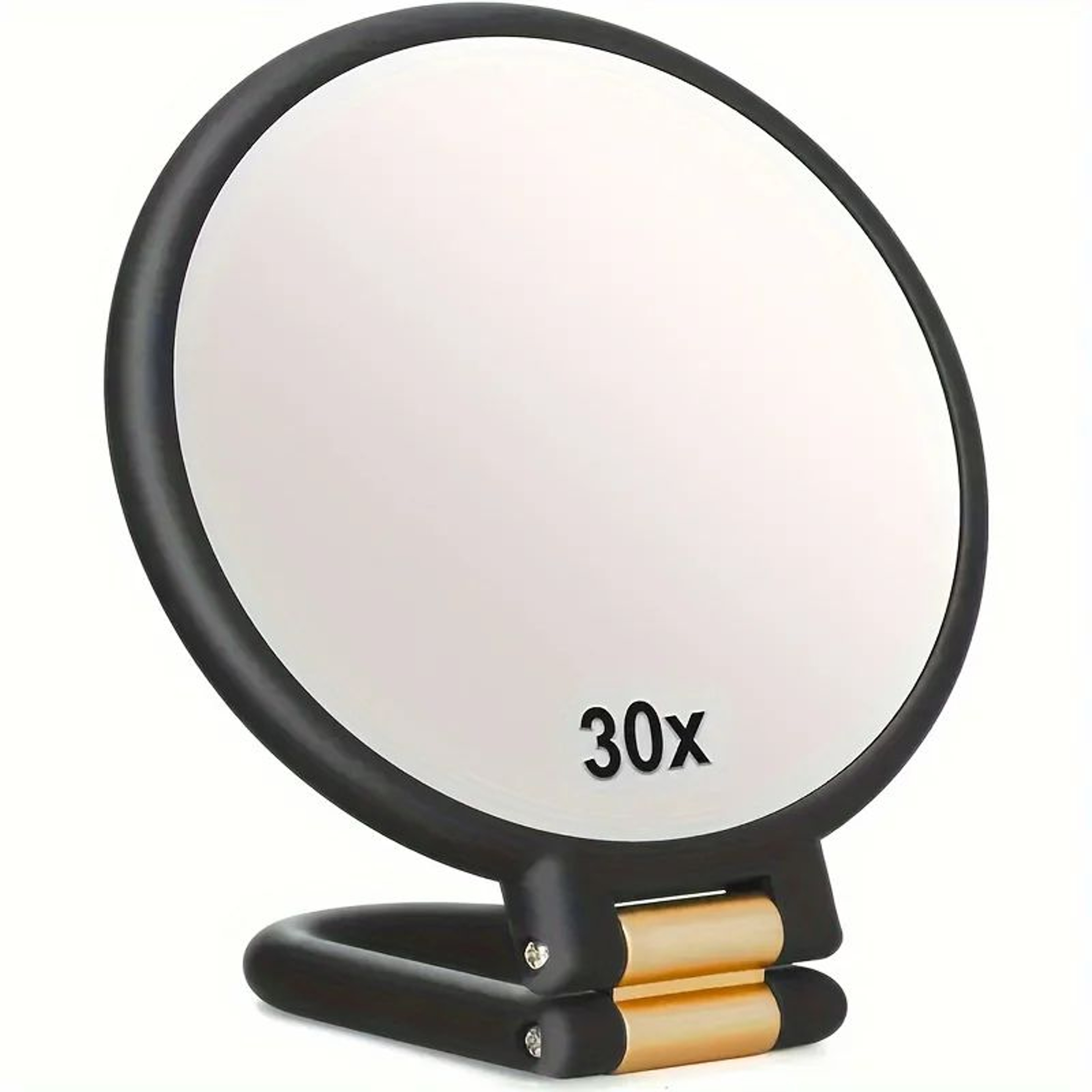 Portable 360 DualSided Makeup Mirror  1X 30X Magnifying Handheld Travel Mirror With Adjustable Blac 0