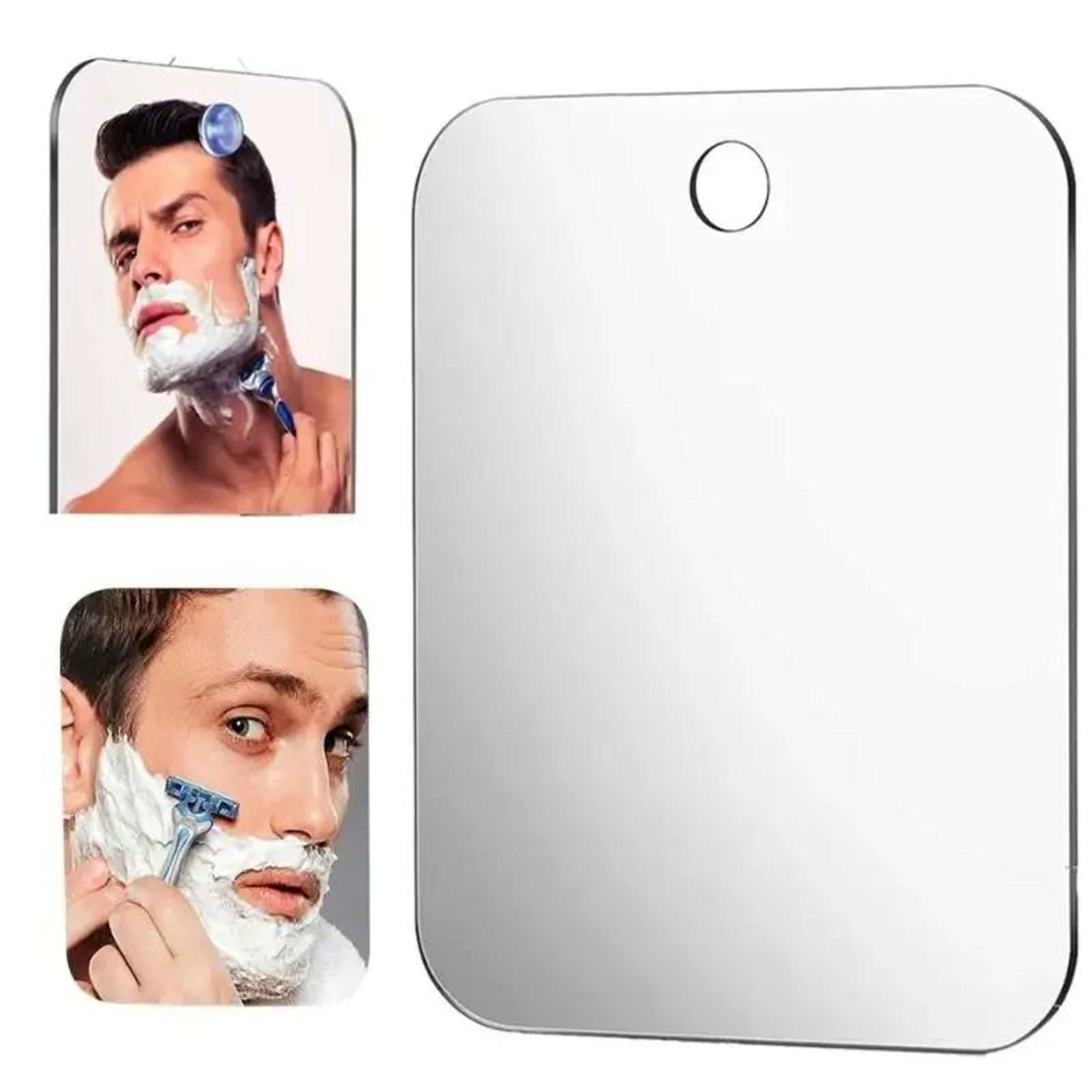 Acrylic Fogless Shower Shaving Mirror  Unbreakable Portable Travel Bathroom Mirror For Shaving  Gro 0