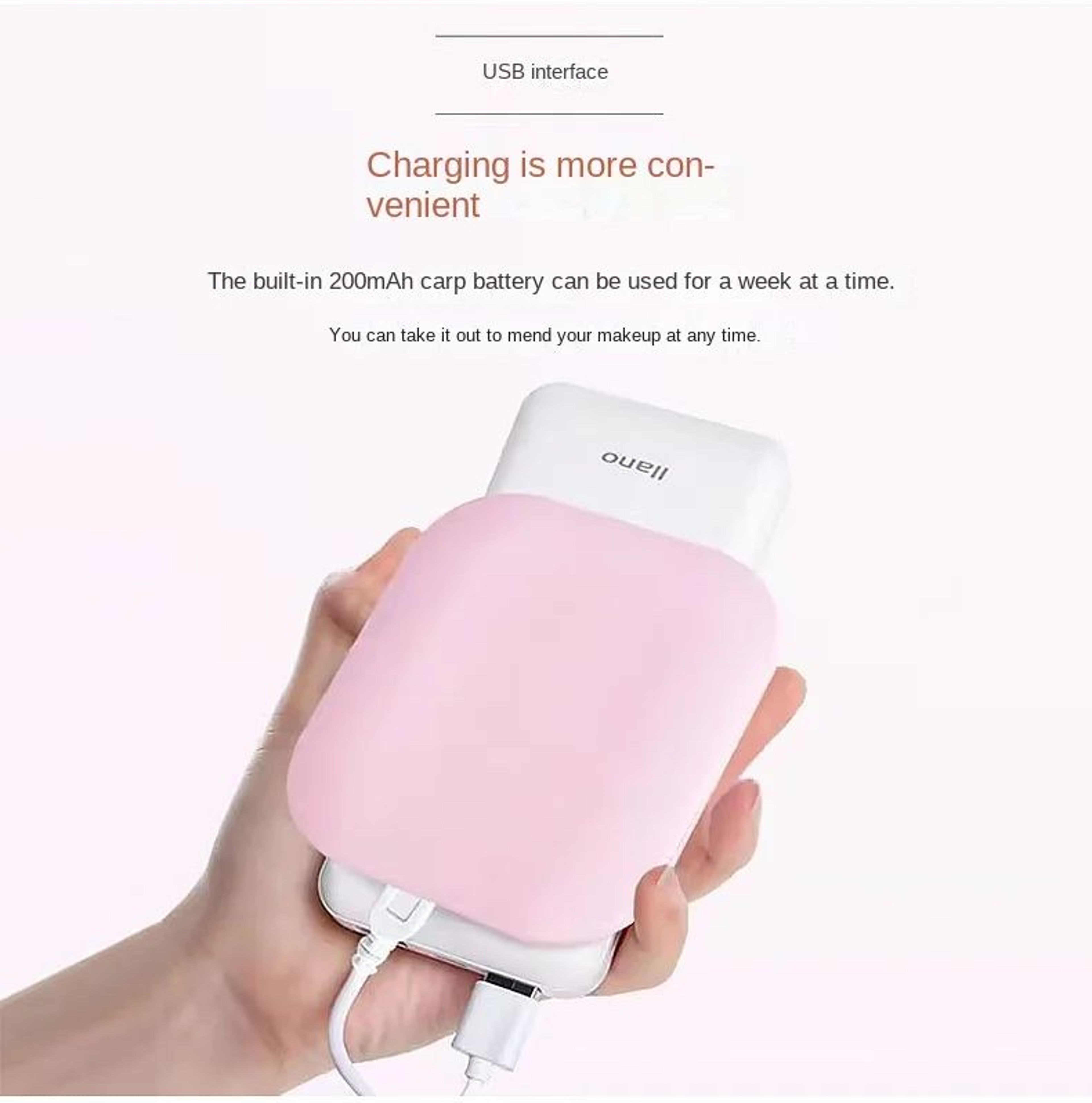 Mini Portable Folding LED Makeup Mirror  Magnifying Compact Pocket Vanity Mirror For Travel Makeup  2