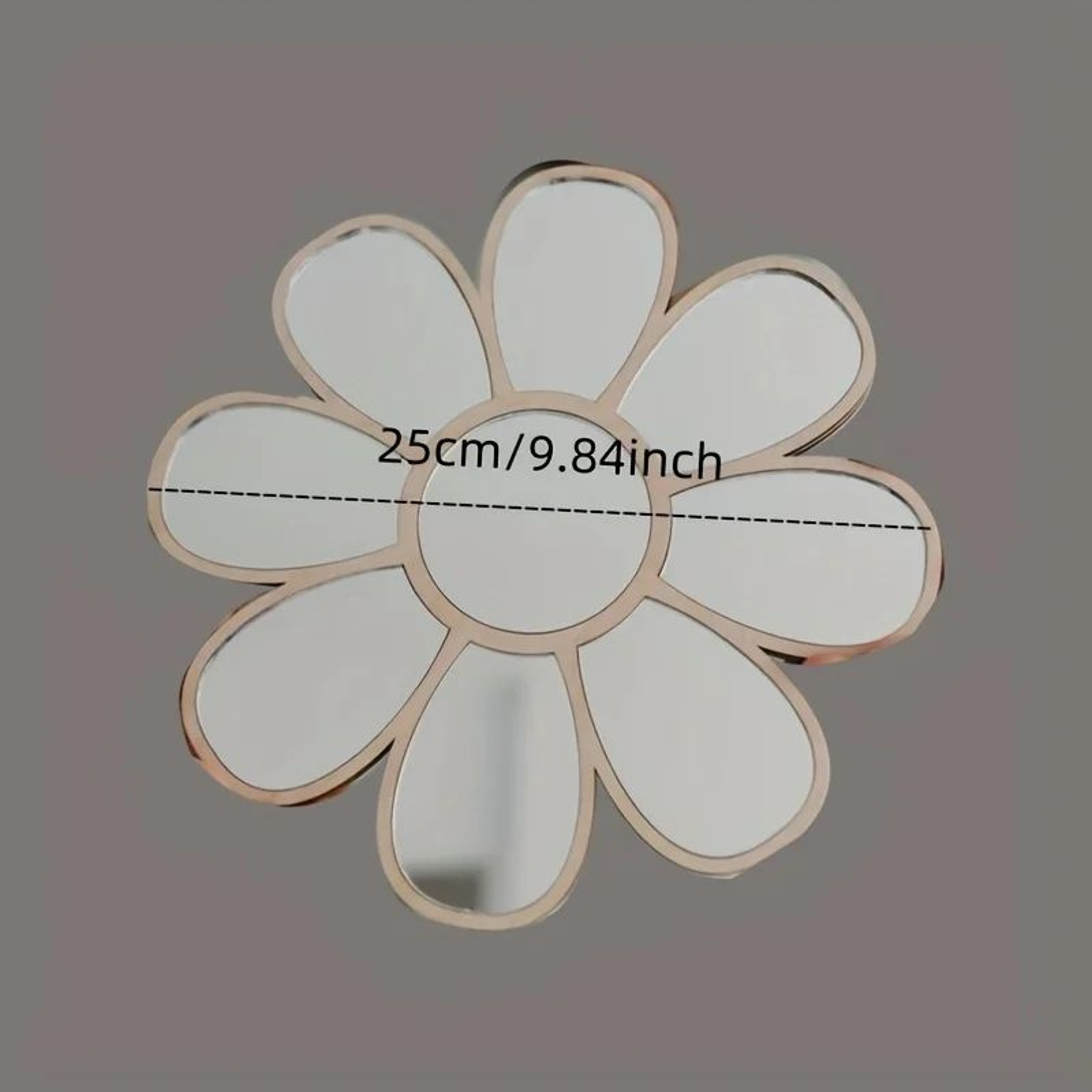 Nordic Daisy Wall Mirror – Decorative Flower Shaped Acrylic Mirror for Girls Bedroom, No-Drill Easy-Hang Wall Decor – view 4