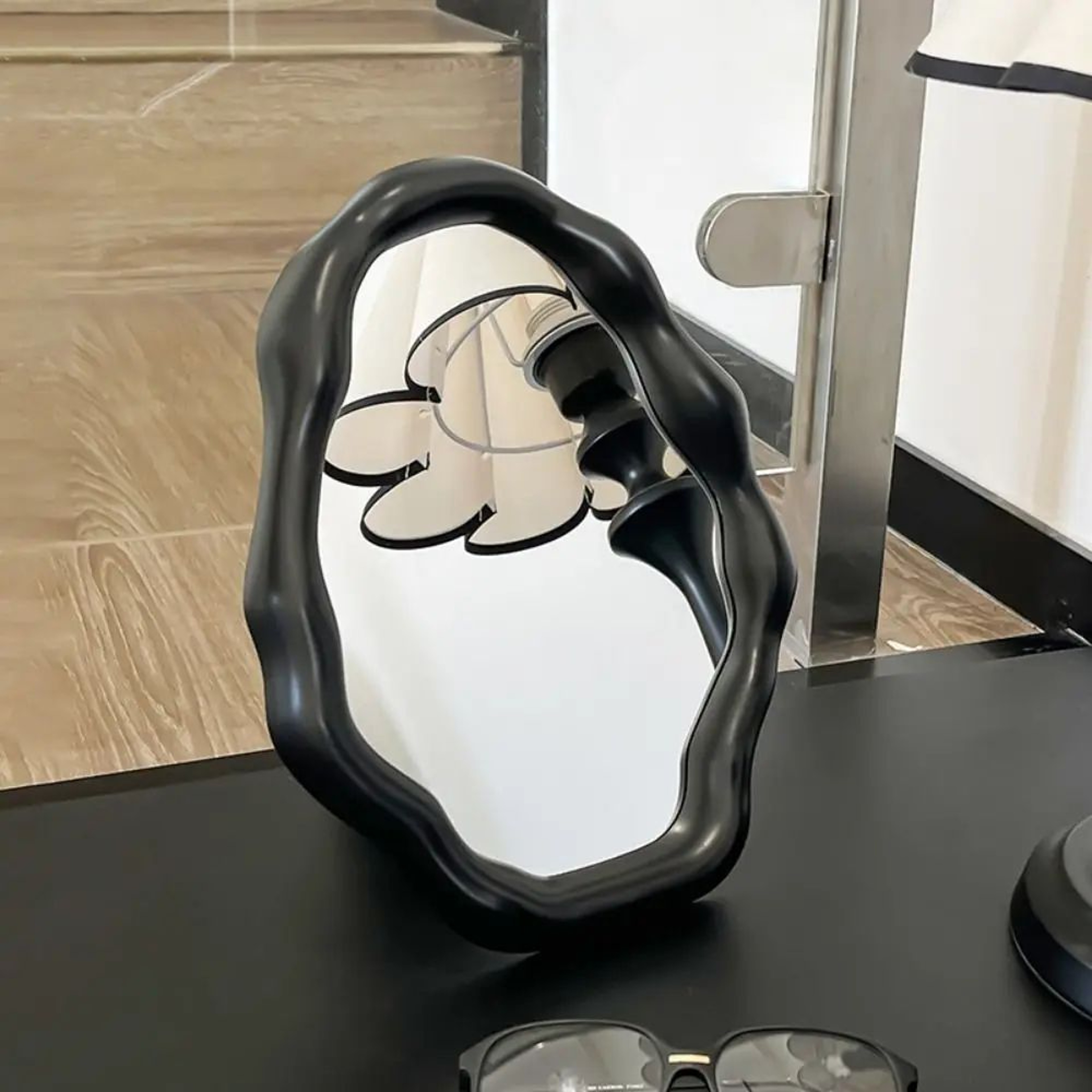 Irregular CloudShaped Vanity Mirror  Folding Desktop Makeup Mirror For Bedroom Dresser Tabletop  Mo 2