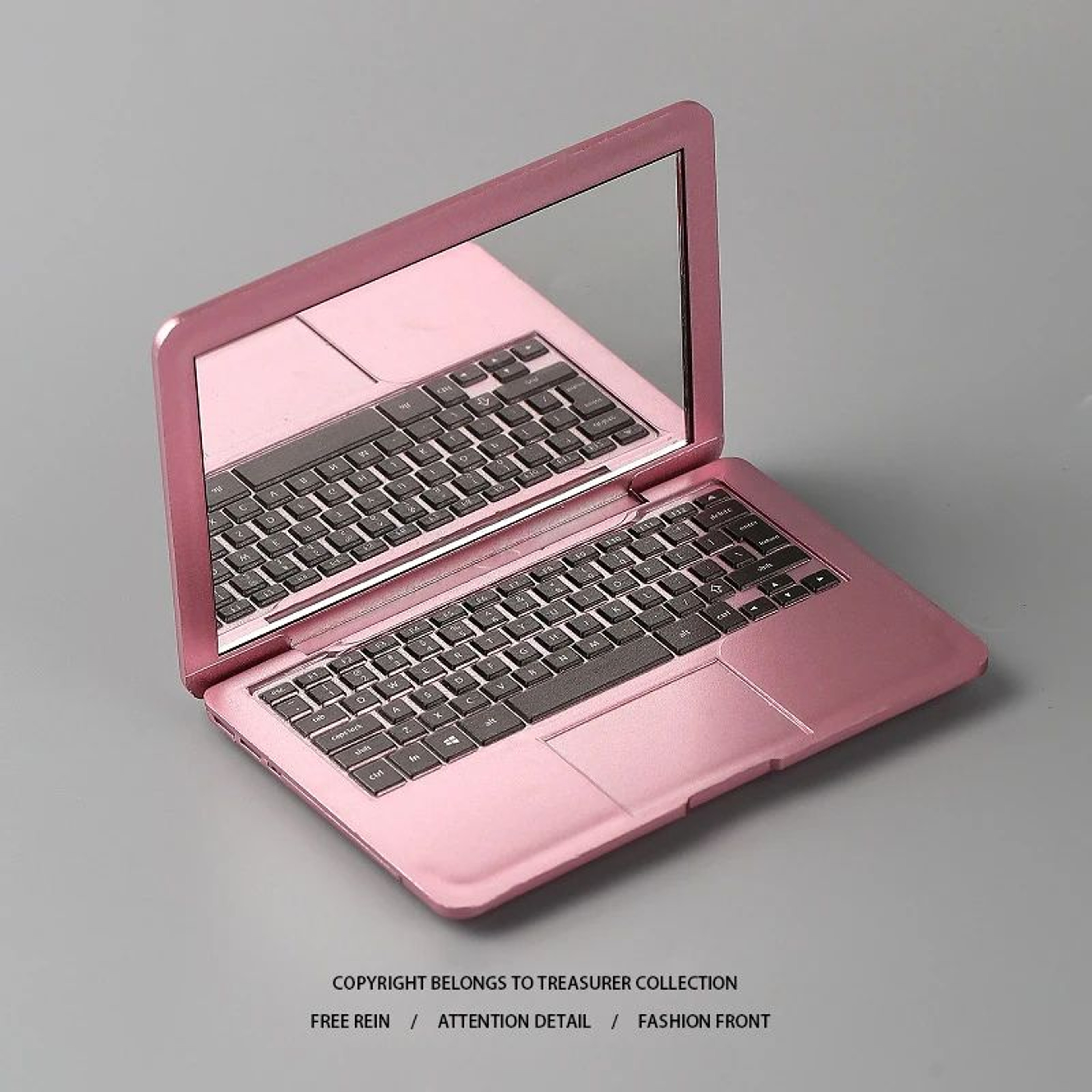Mini LaptopShaped Pocket Makeup Mirror  Foldable Portable Compact Vanity Mirror For Travel Beauty T 6