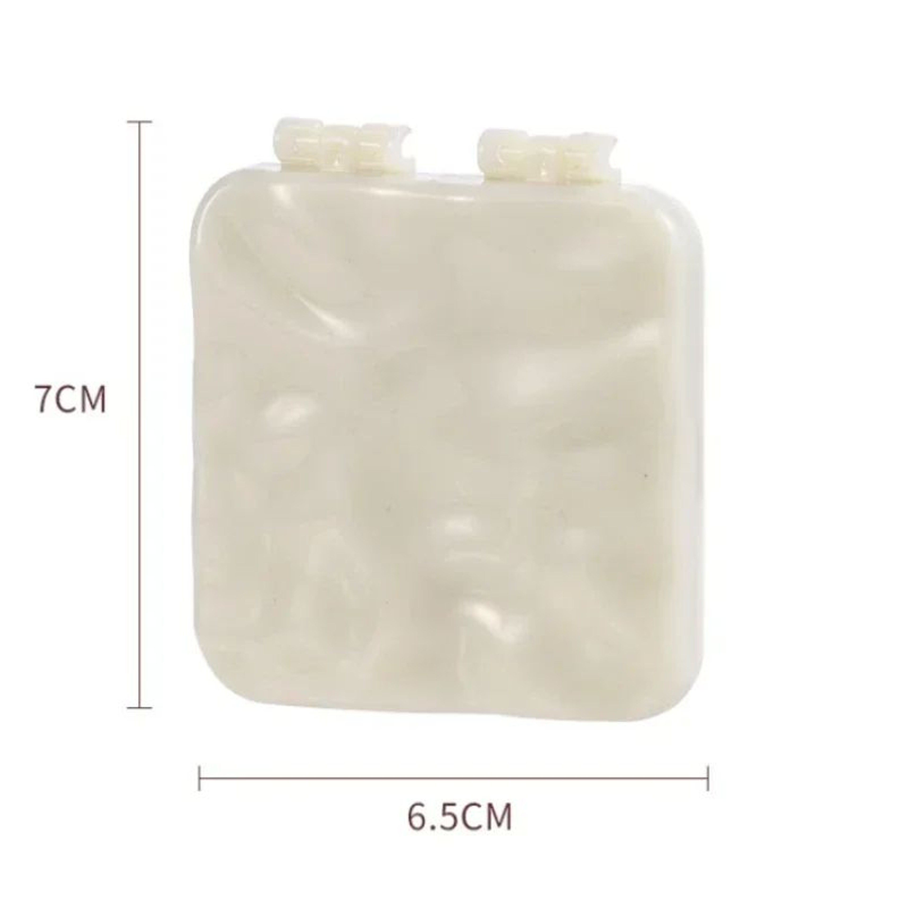 Mini Square DoubleSided Folding Makeup Mirror  Compact Plated Pocket Vanity Mirror For Travel Purse 8