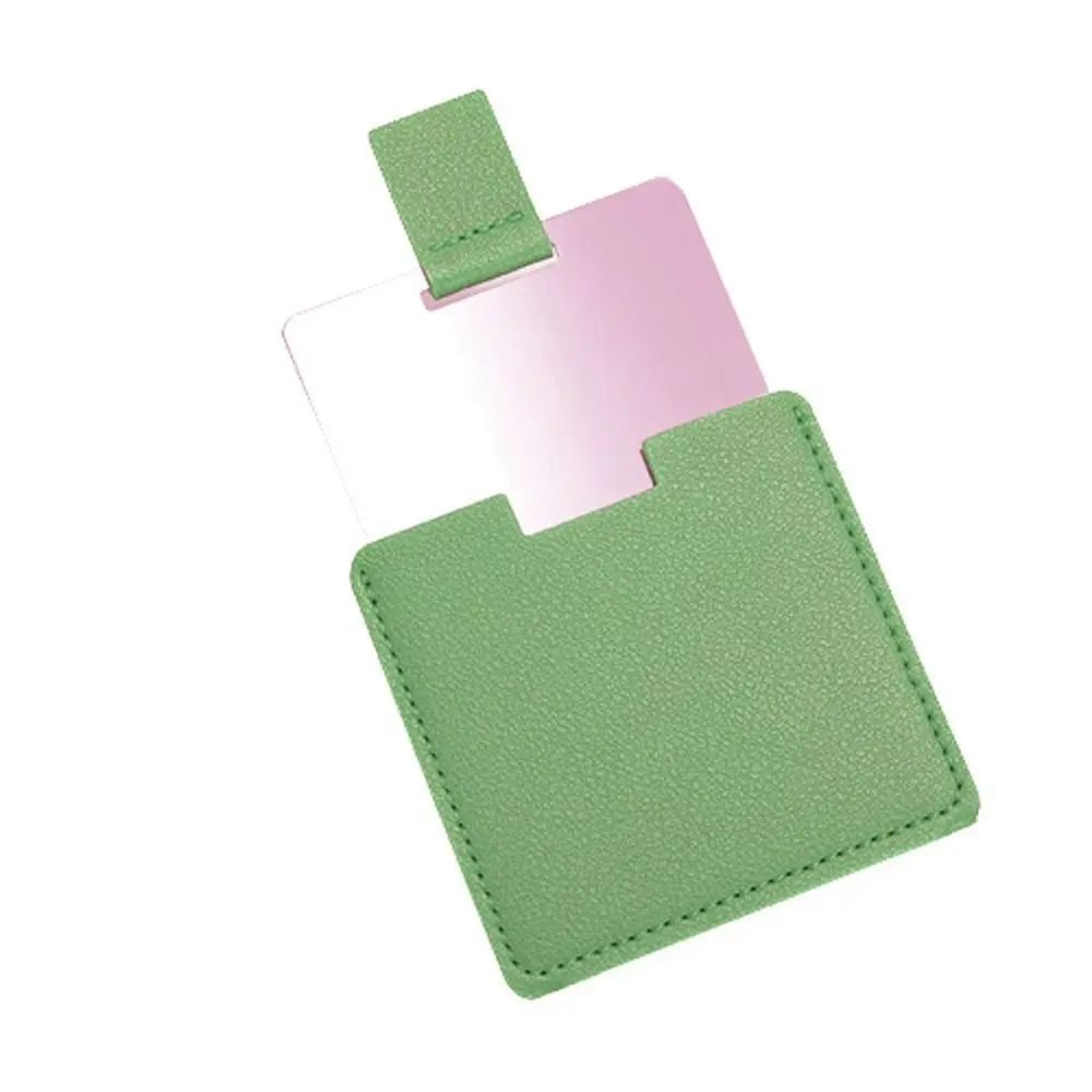 UltraThin Stainless Steel Pocket Makeup Mirror  Compact PU Leather Mini Cosmetic Mirror For Travel  9