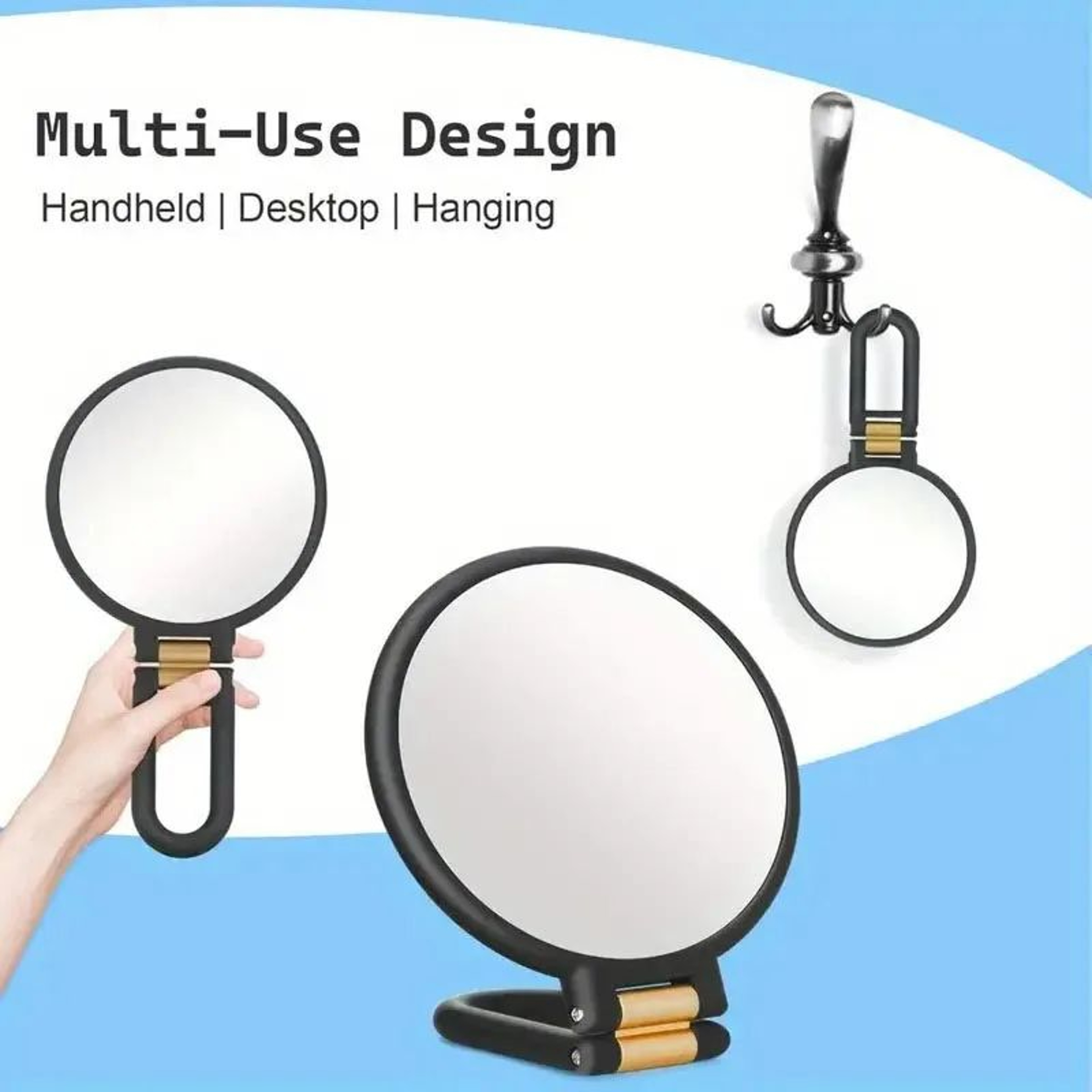 Portable Magnifying Makeup Mirror  2X 5X 10X 15X Compact Folding Pocket Vanity Mirror For Travel Ta