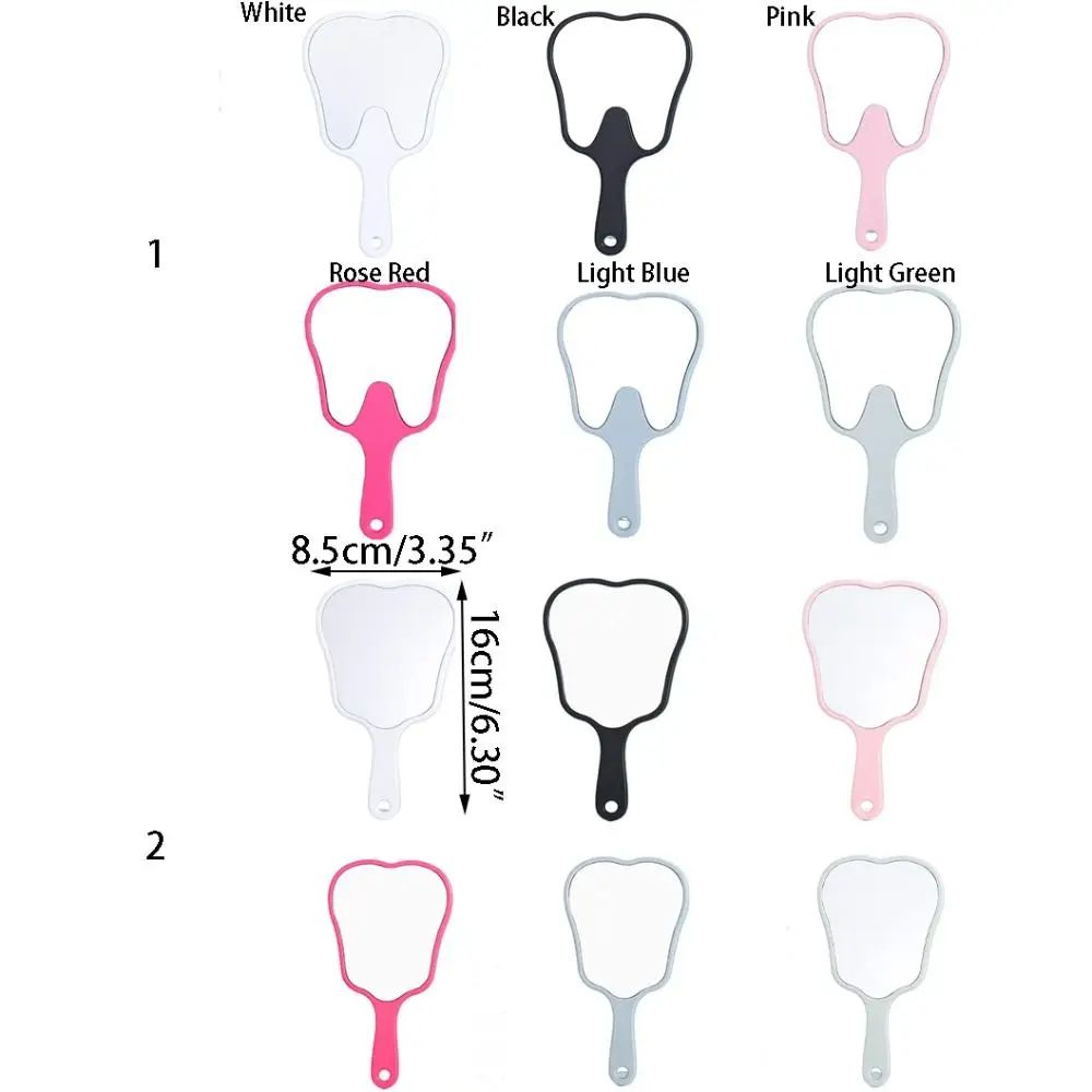 Portable Dental Makeup Mirror  Compact Handheld Cosmetic Mirror With Cute Tooth Shape For Travel 5