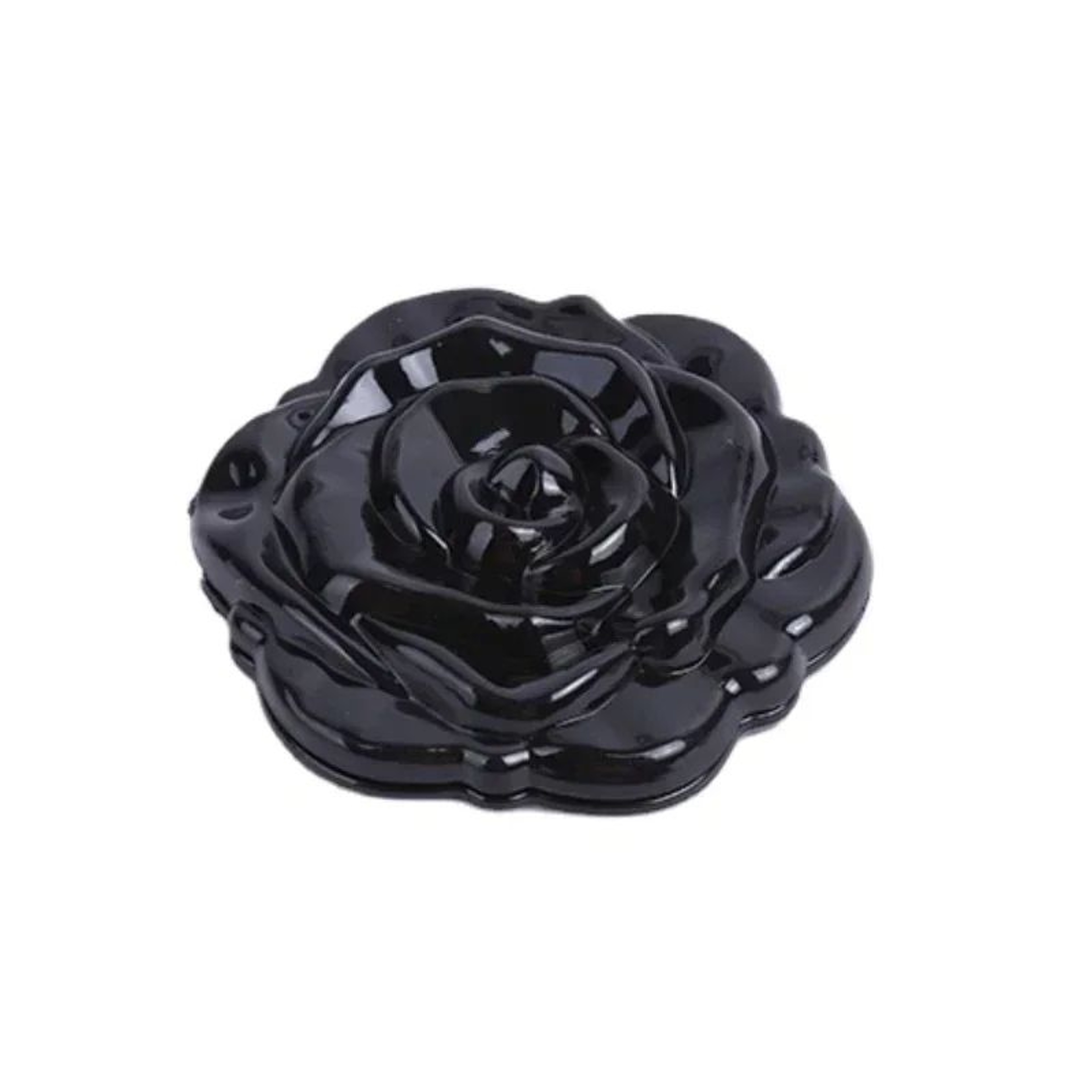 Retro Rose Pocket Makeup Mirror  Double Sided Compact Folding Cosmetic Mirror For Travel Purse Hand 5