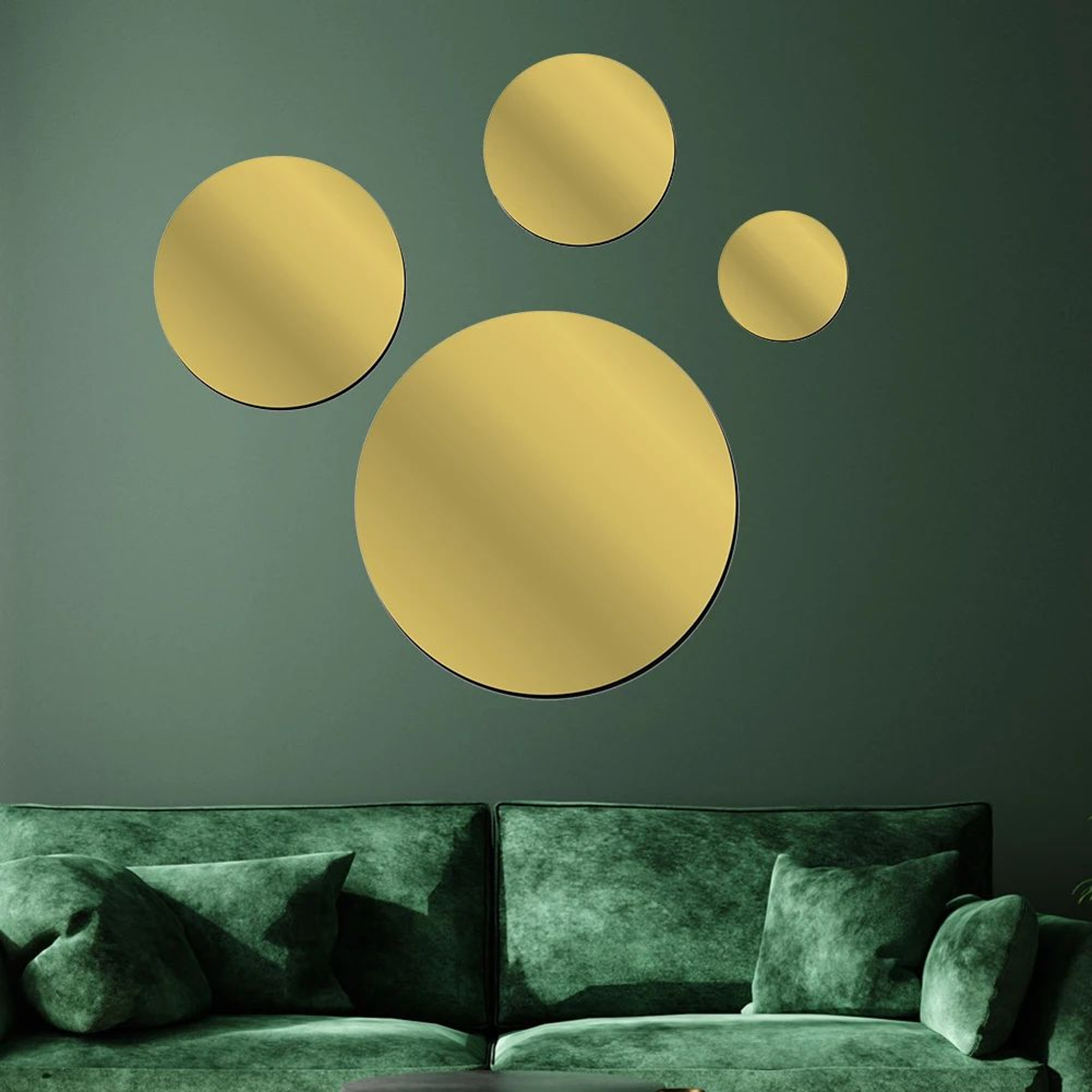 Round Acrylic Mirror Wall Stickers  SelfAdhesive 3D Decorative Mirror Decals For Bathroom Bedroom L 2