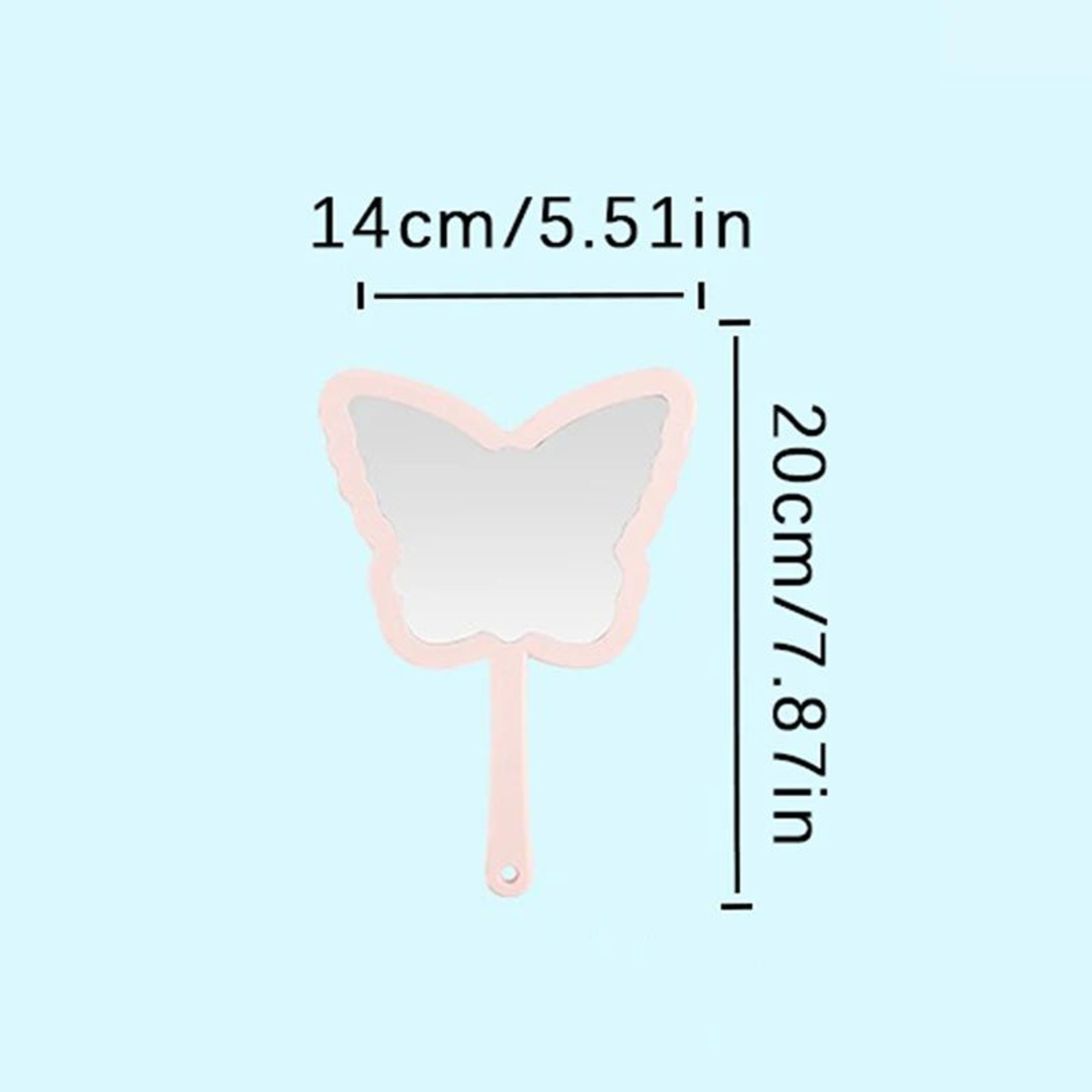 Butterfly Handheld Makeup Mirror  Portable Vanity Mirror For Eyelash Extensions Salon Travel  Gifts 5