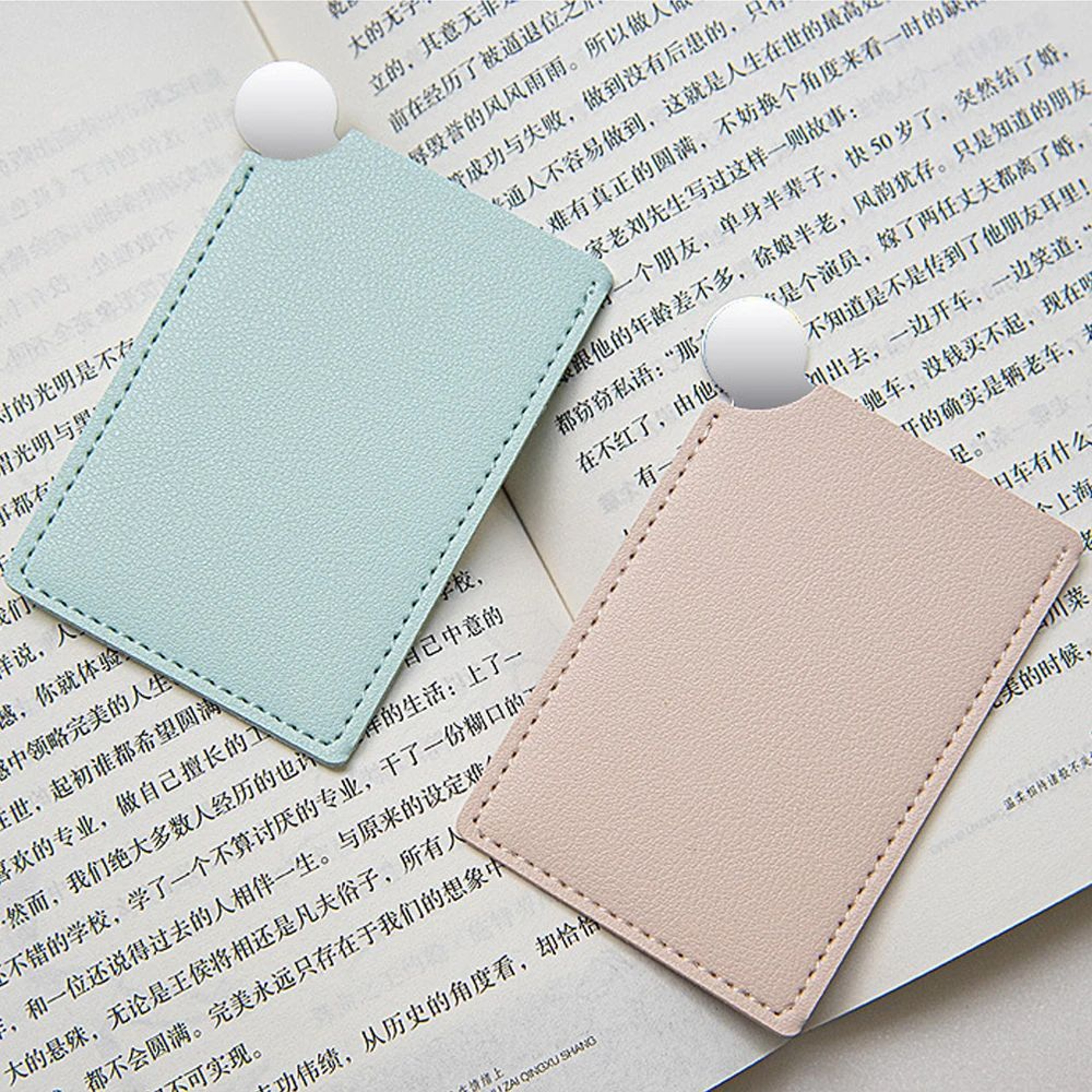 Unbreakable Stainless Steel Pocket Mirror  Compact Makeup Mirror With PU Sleeve For Travel  Purse 1
