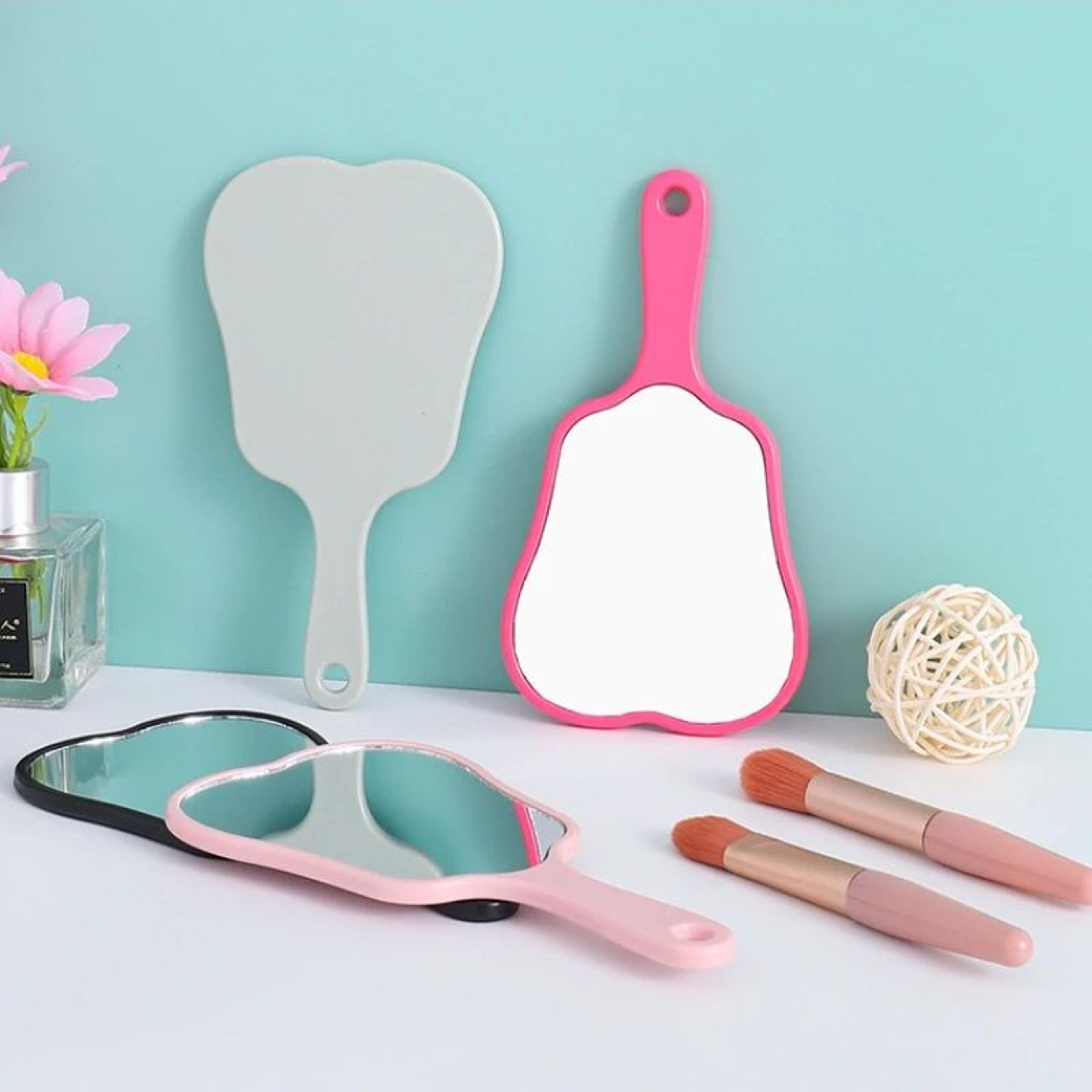 Tooth Shaped Handheld Mirror  Lightweight 335 X 630 In Portable Dental Makeup Mirror For Women Dent 1