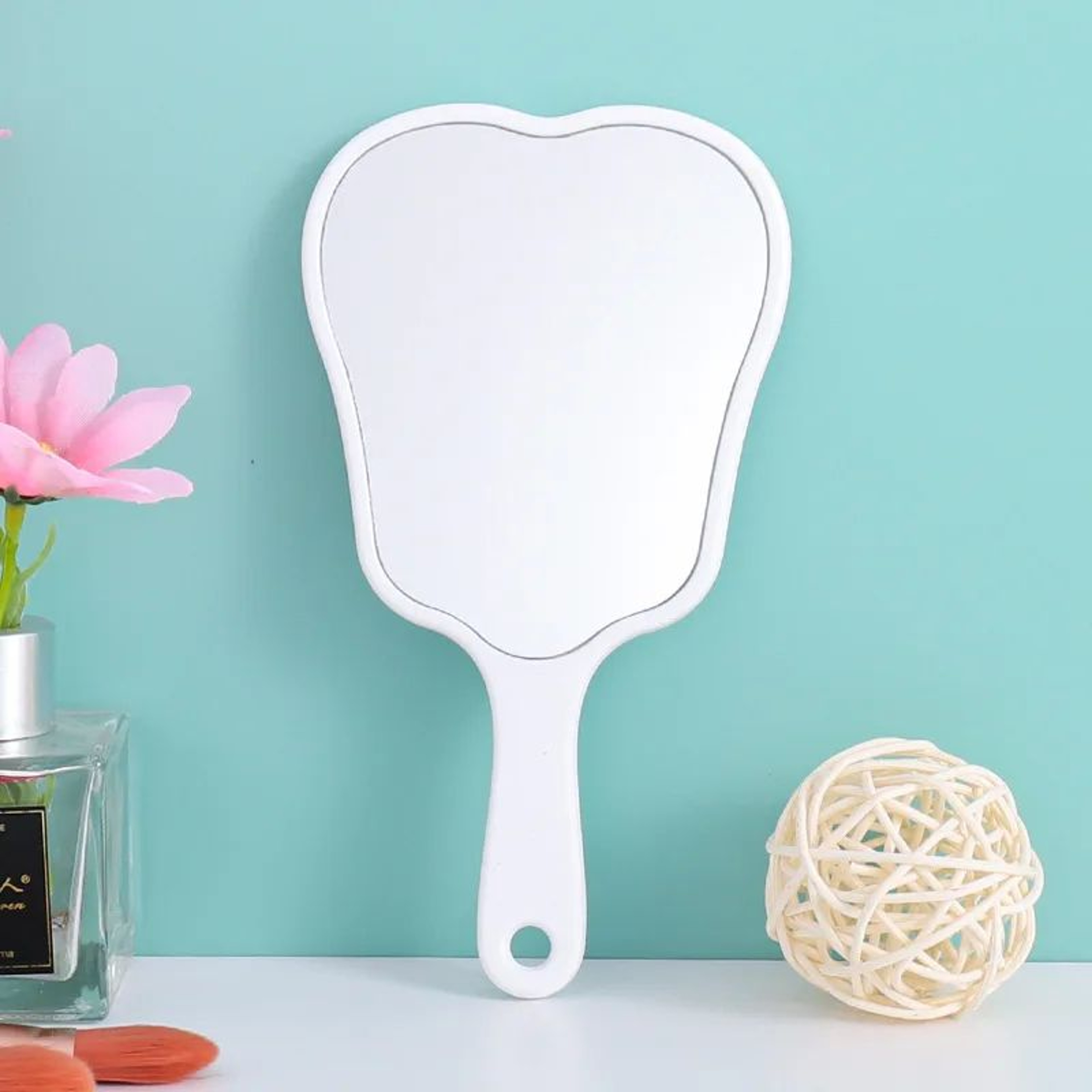 Tooth Shaped Handheld Mirror  Lightweight 335 X 630 In Portable Dental Makeup Mirror For Women Dent 11