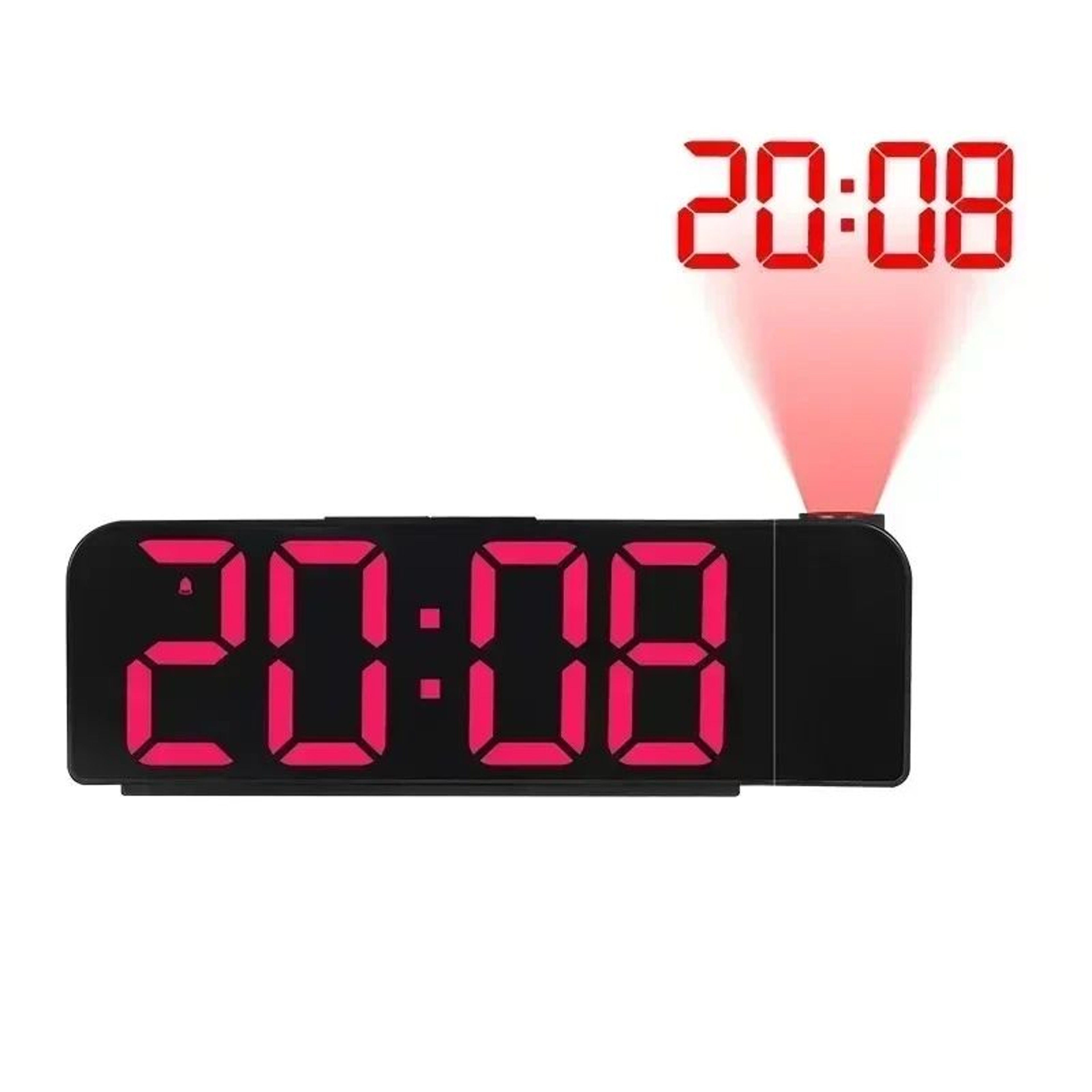 USB Projection Alarm Clock  LED Digital Clock With Temperature Date Night Mode Memory 12H 24H Displ 6