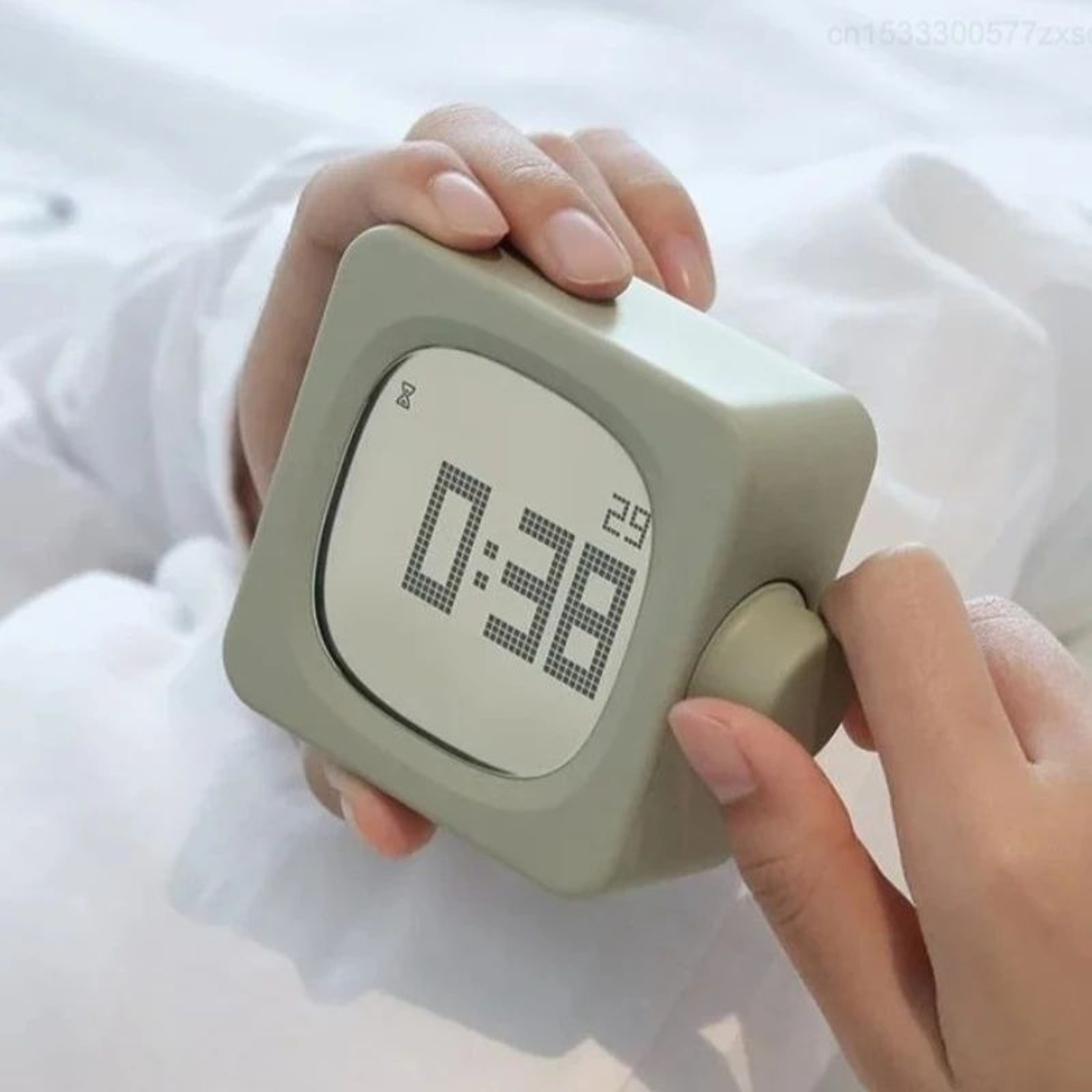 LED Digital Alarm Clock  Rechargeable LCD Desktop Clock With Temperature Humidity Monitor  Backligh 0