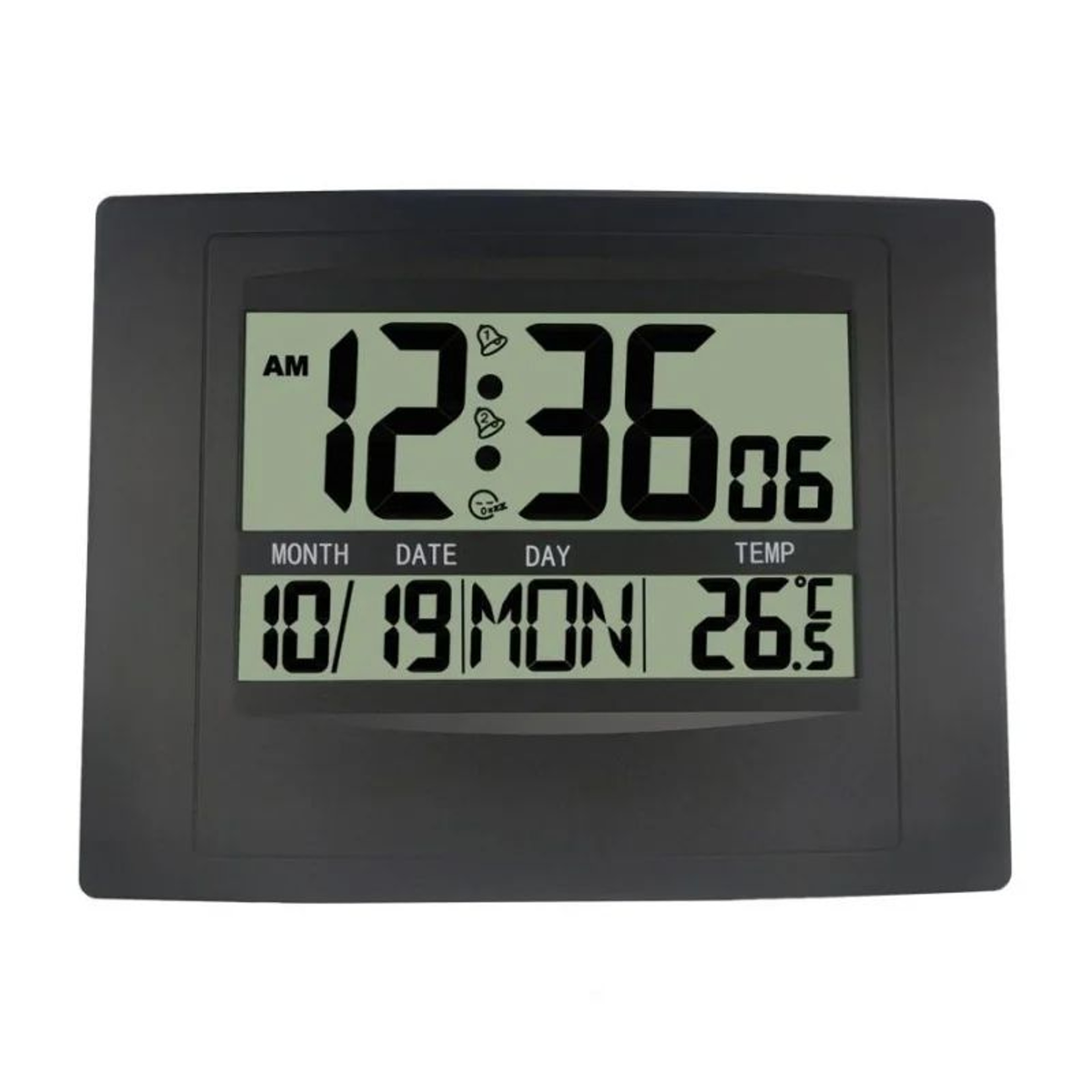 Large Digital Wall Clock  984 In LCD Date Temperature Week Display With Dual Alarms Snooze For Home 6