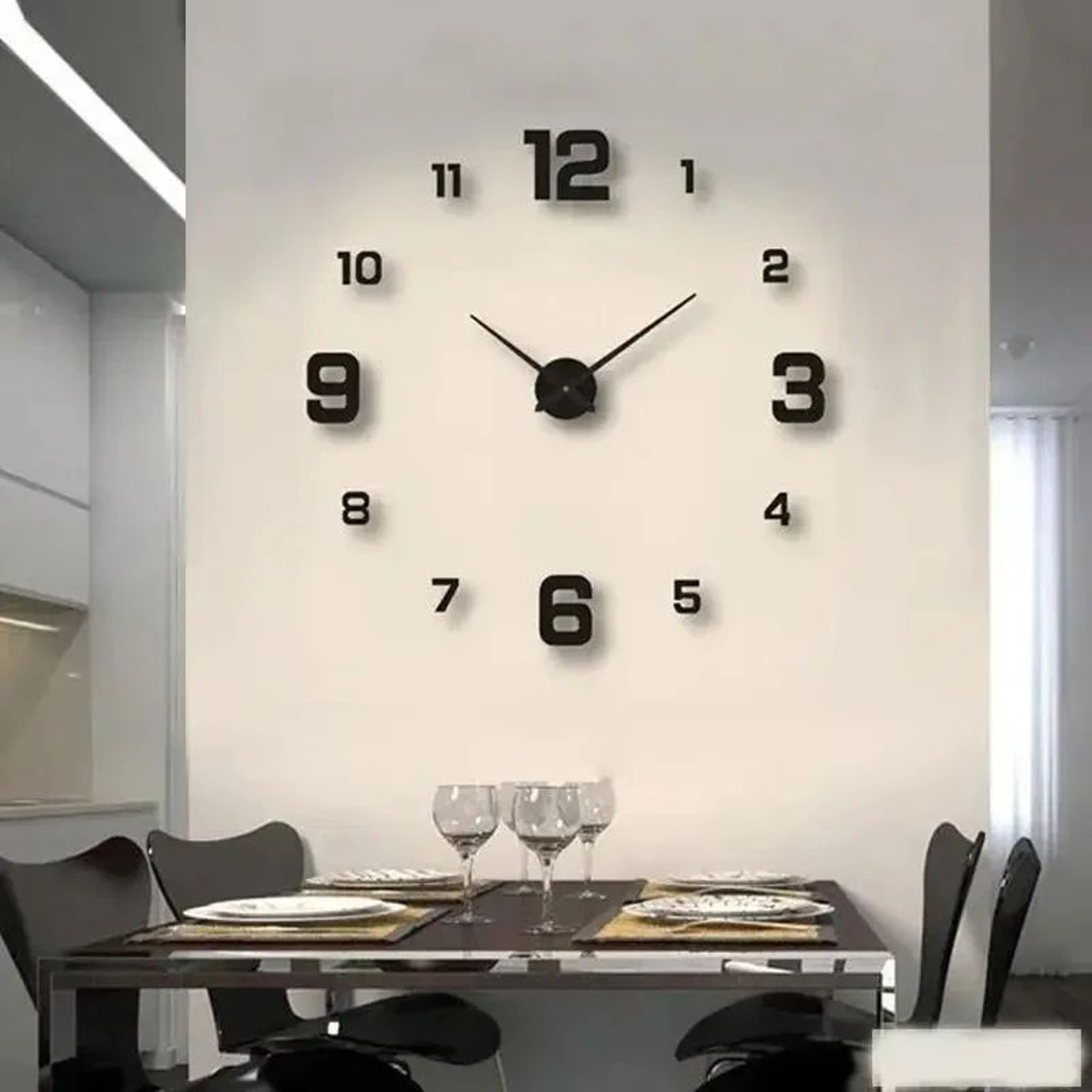 Creative Frameless DIY Wall Clock  Silent 3D Acrylic Wall Decal For Living Room Bedroom Office  Hom 0
