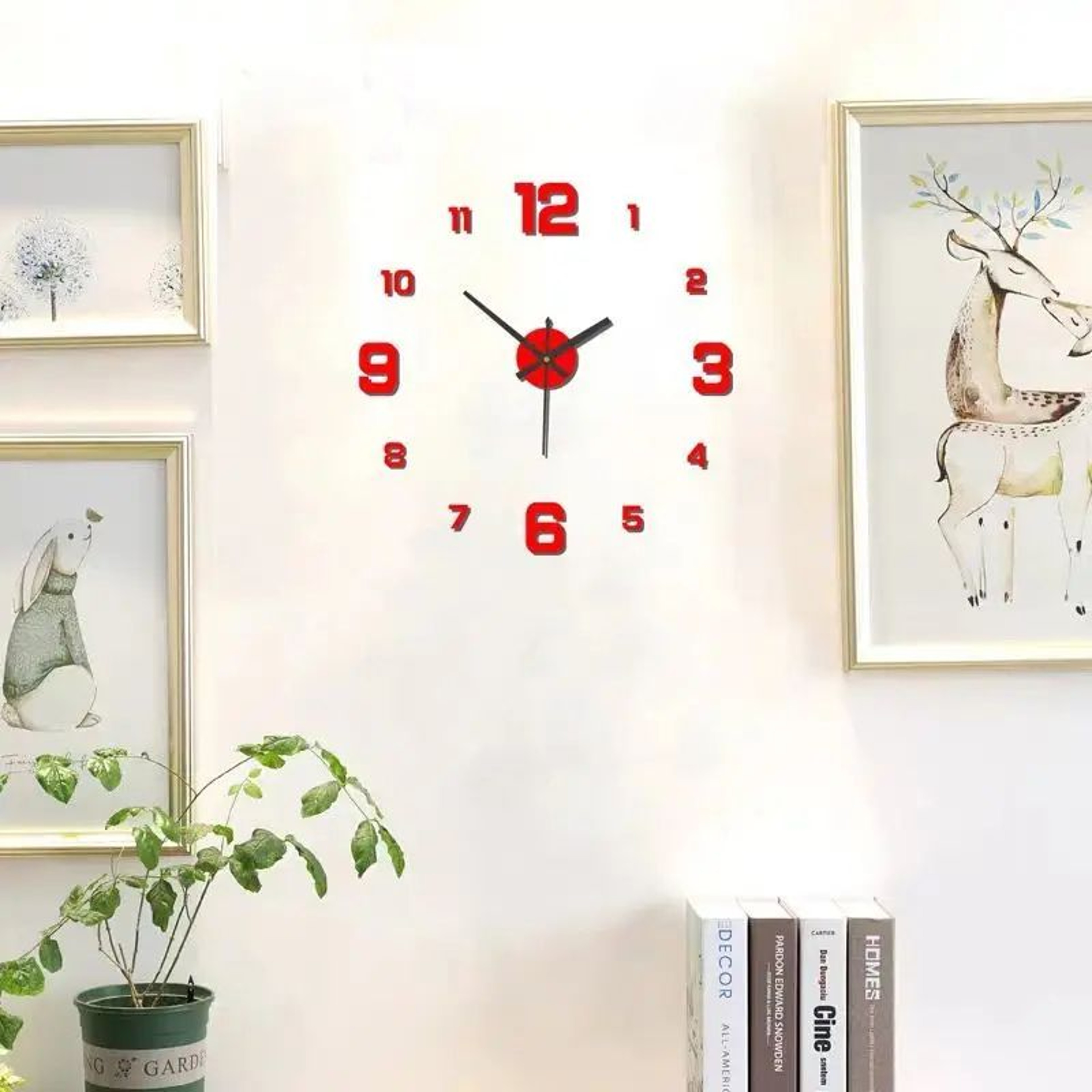Creative Frameless DIY Wall Clock  Silent 3D Acrylic Wall Decal For Living Room Bedroom Office  Hom 4