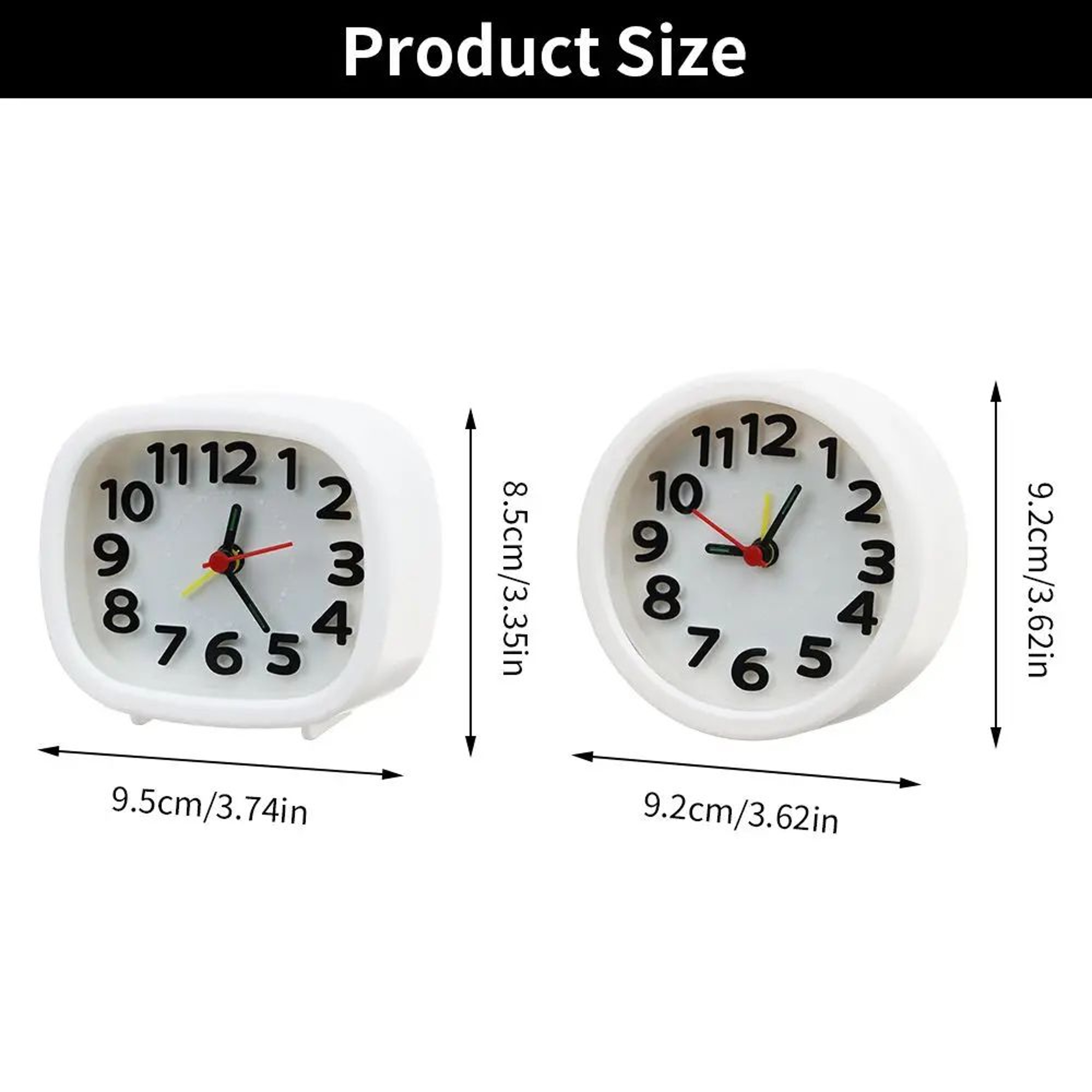 Quiet Quartz Bedside Alarm Clock  Compact No Tick Number Clock For Bedroom Desk Shelf  Home Decor B 4