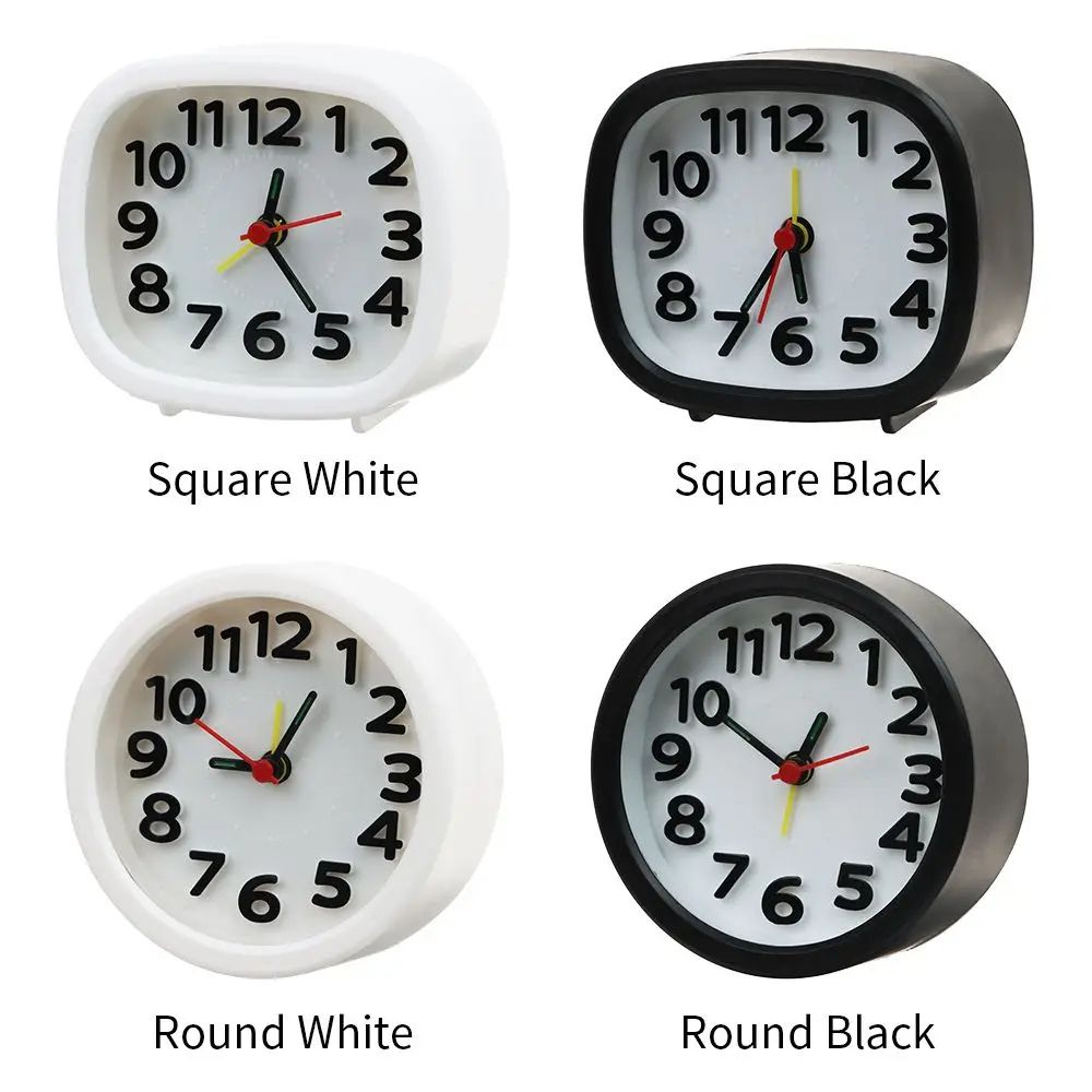 Quiet Quartz Bedside Alarm Clock  Compact No Tick Number Clock For Bedroom Desk Shelf  Home Decor B 5